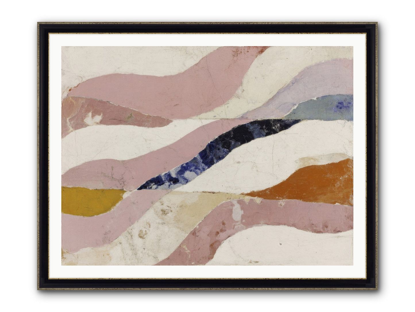 Quietude No.2 Framed Print - Black & Gold 48x36