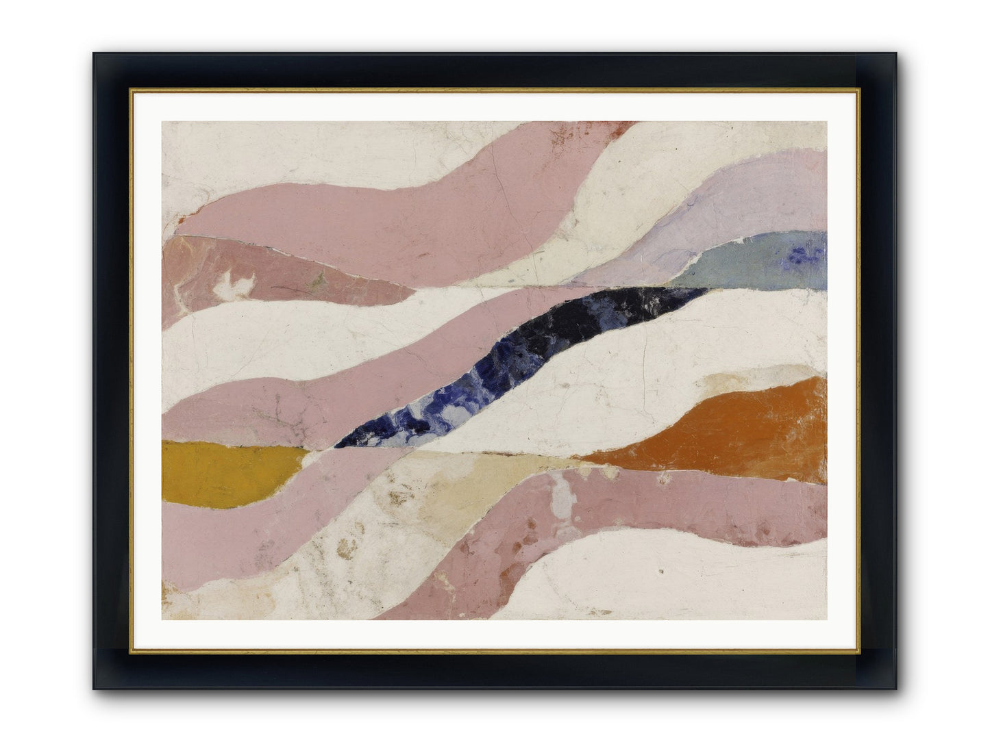Quietude No.2 Framed Print - Wide Black w/Gold 48x36