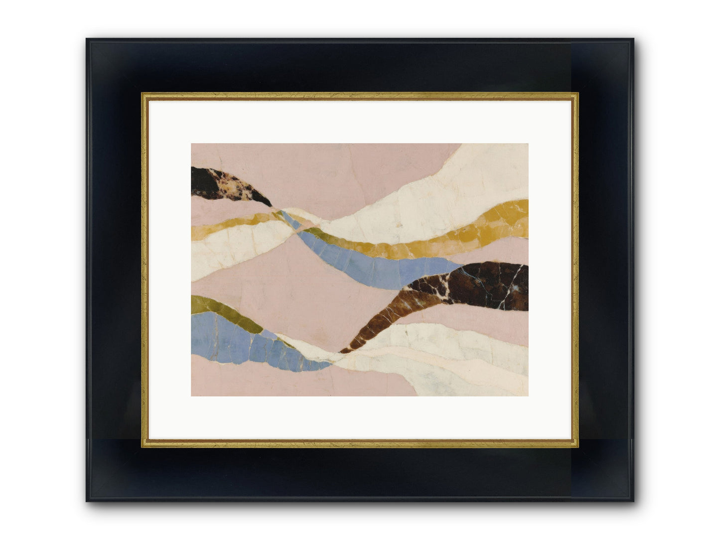 Quietude No.3 Framed Print - Wide Black w/Gold 16x12