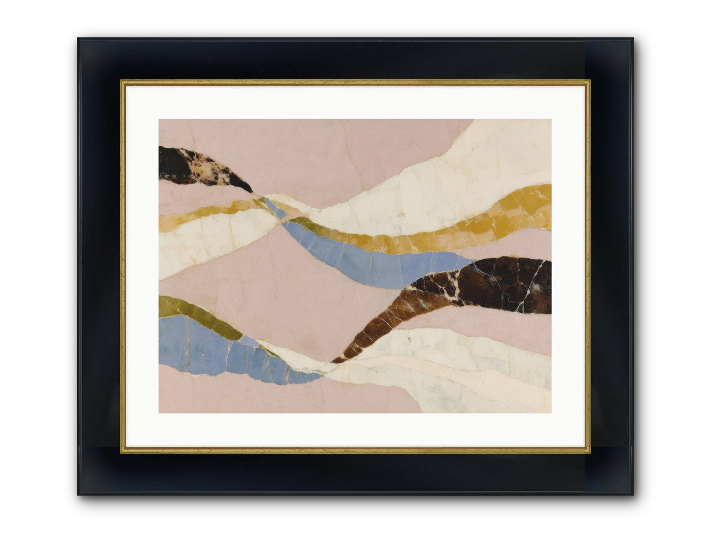 Quietude No.3 Framed Print - Wide Black w/Gold 24x18