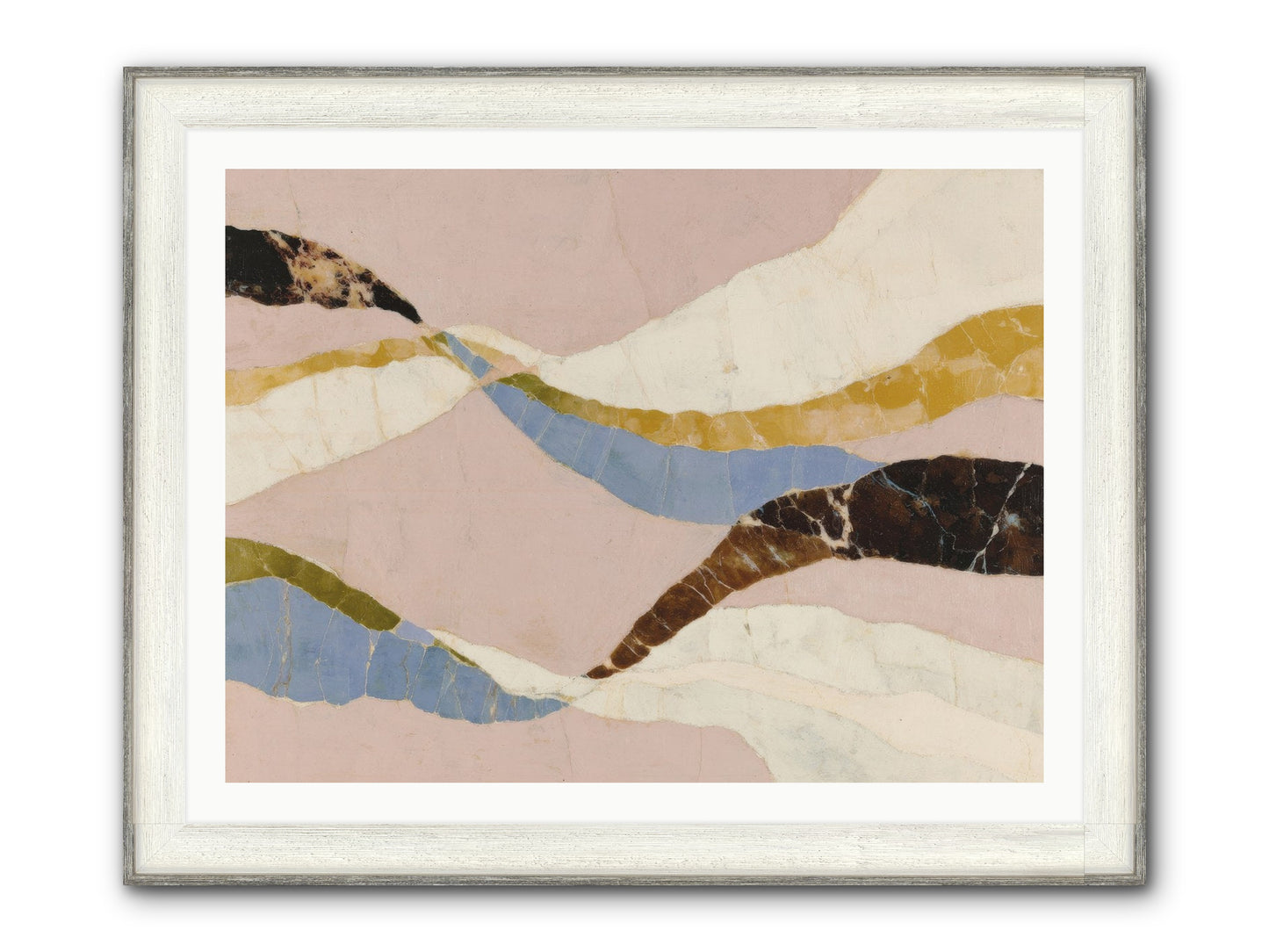 Quietude No.3 Framed Print - Driftwood White 40x30