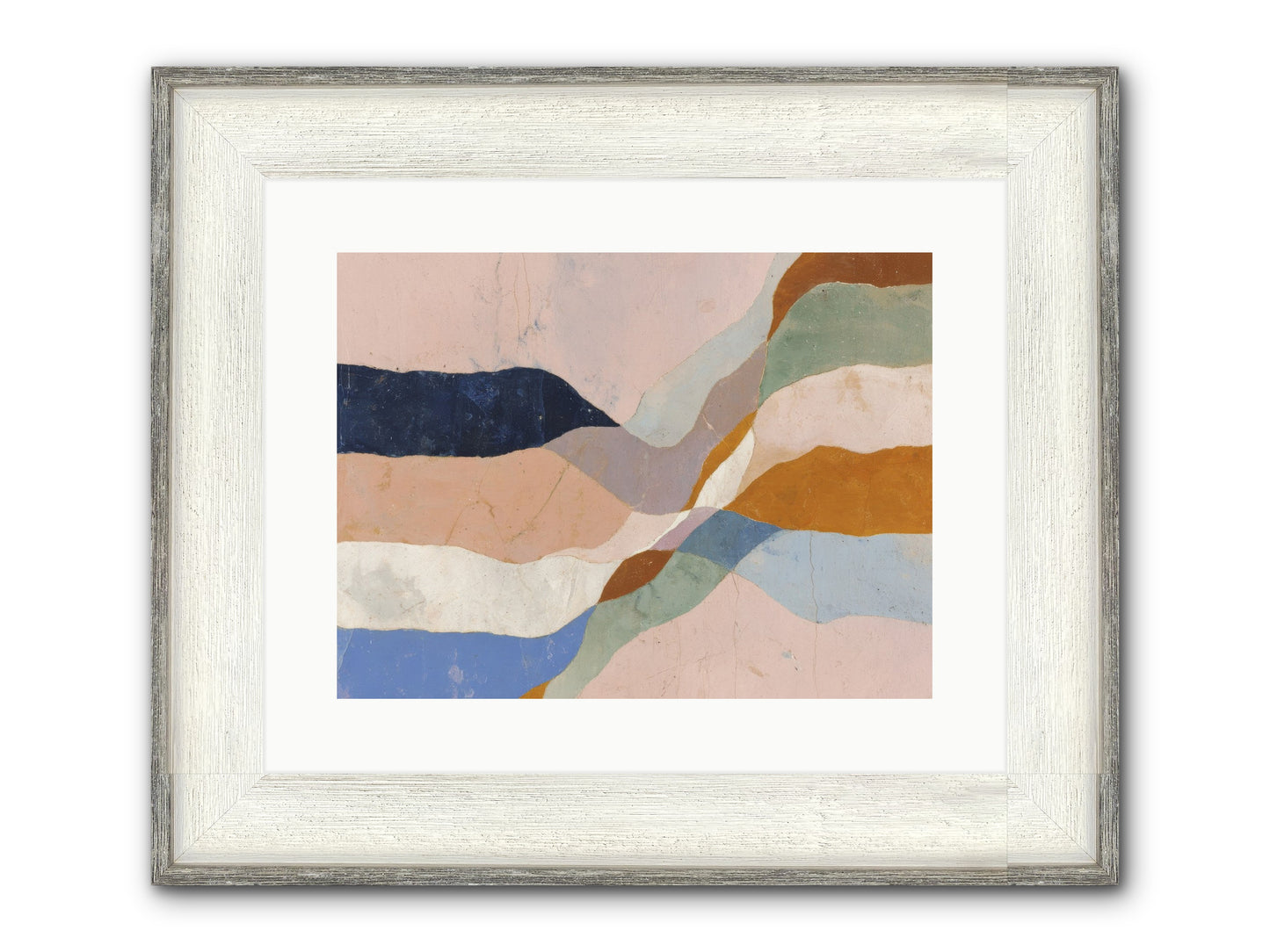 Quietude No.4 Framed Print - Driftwood White 16x12