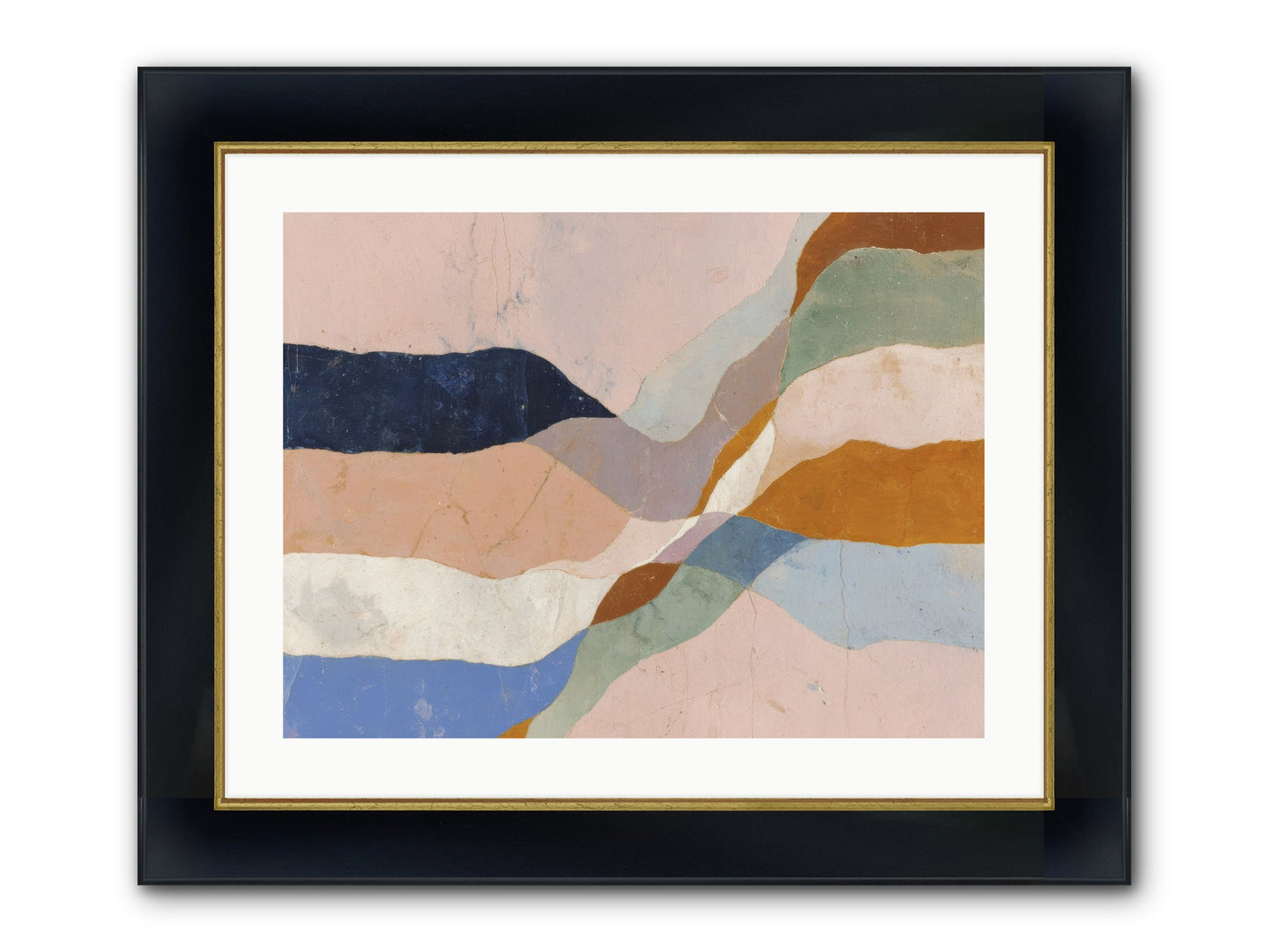 Quietude No.4 Framed Print - Wide Black w/Gold 24x18