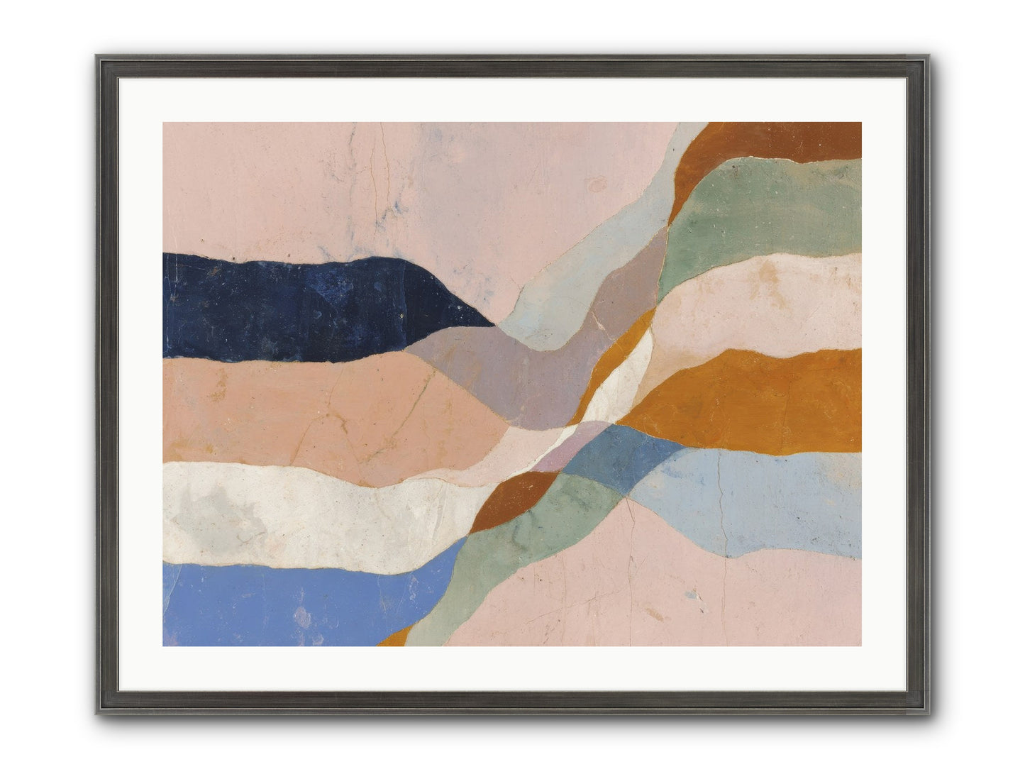 Quietude No.4 Framed Print - Slimwoods Black/Silver 32x24