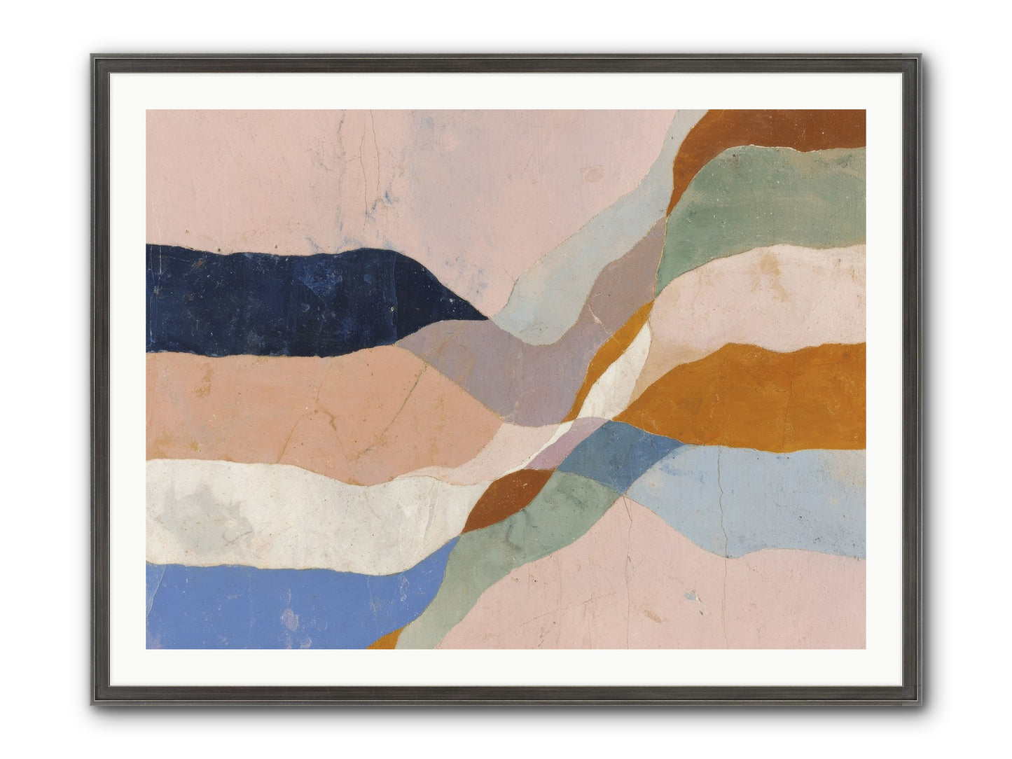 Quietude No.4 Framed Print - Slimwoods Black/Silver 40x30