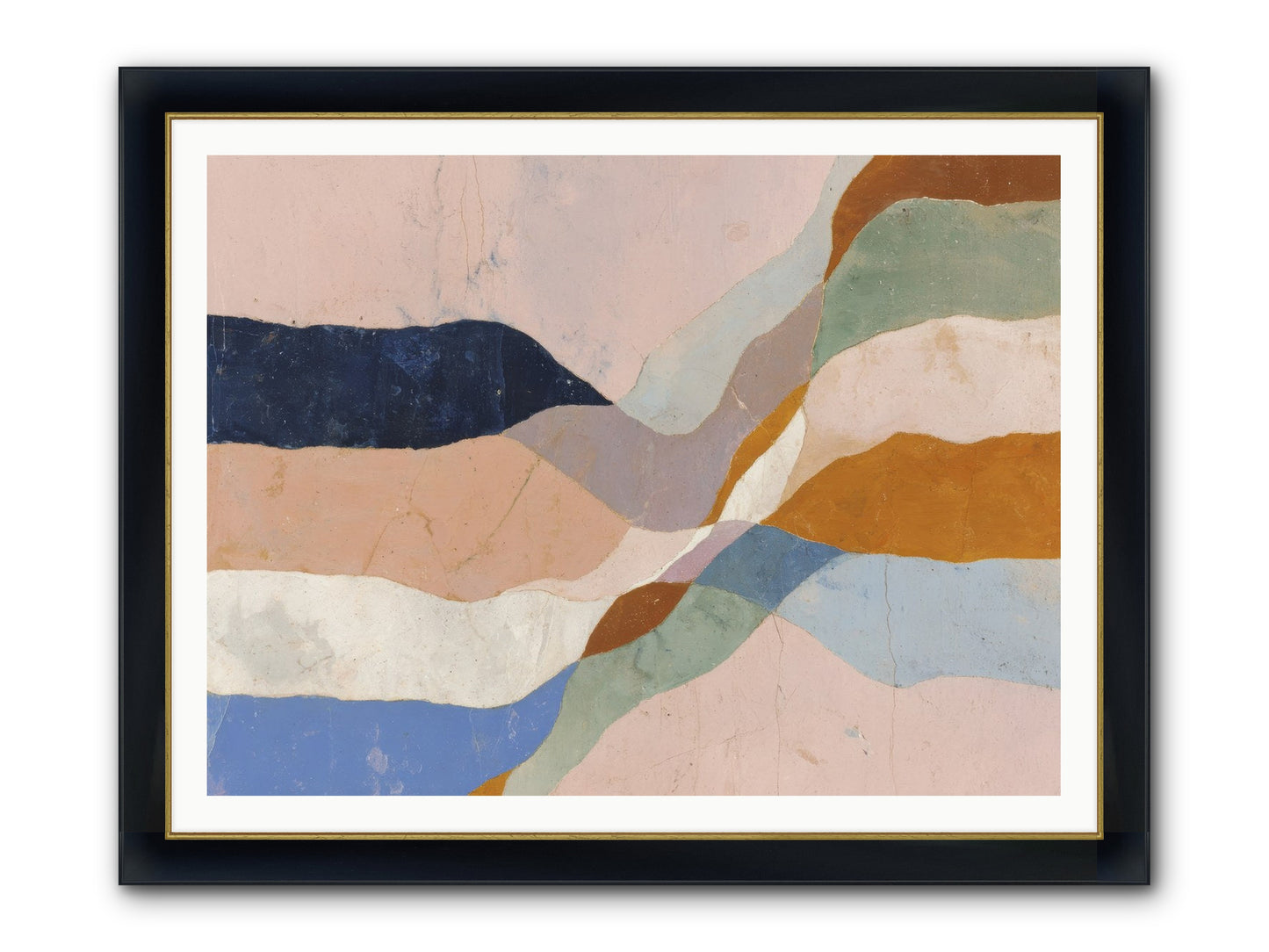 Quietude No.4 Framed Print - Wide Black w/Gold 48x36
