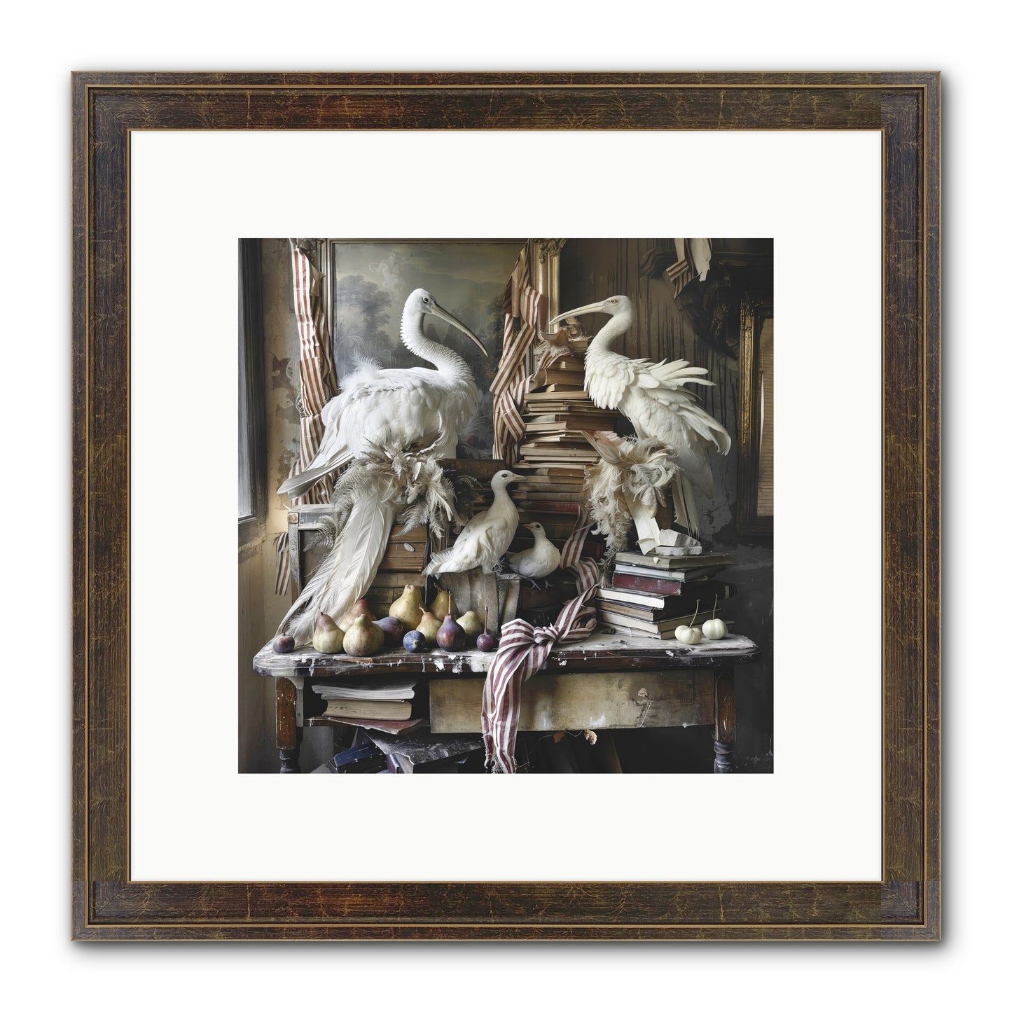 Quills Of Enchanted Epochs Framed Print - Slimwoods Black/Gold 10x10