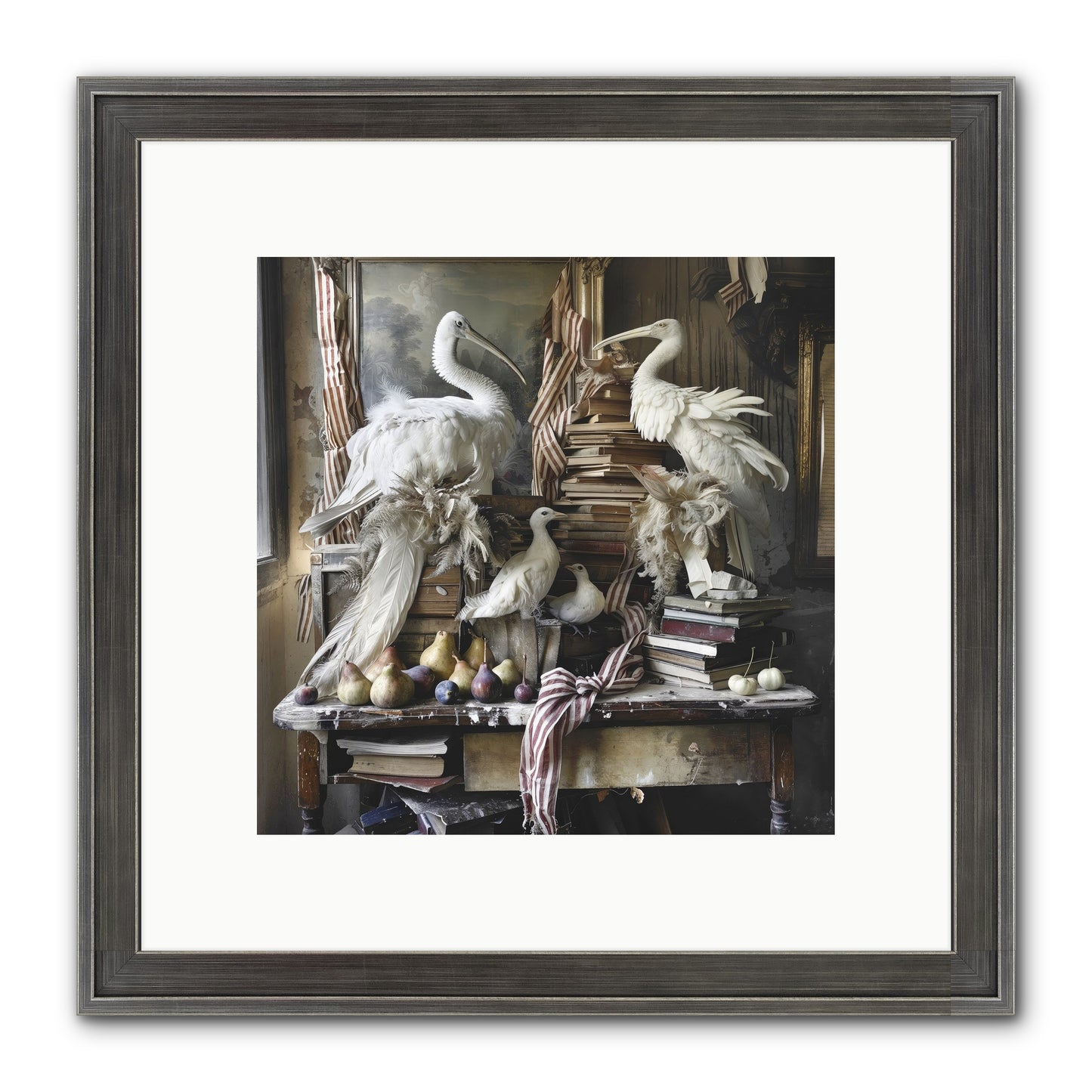 Quills Of Enchanted Epochs Framed Print - Slimwoods Black/Silver 10x10