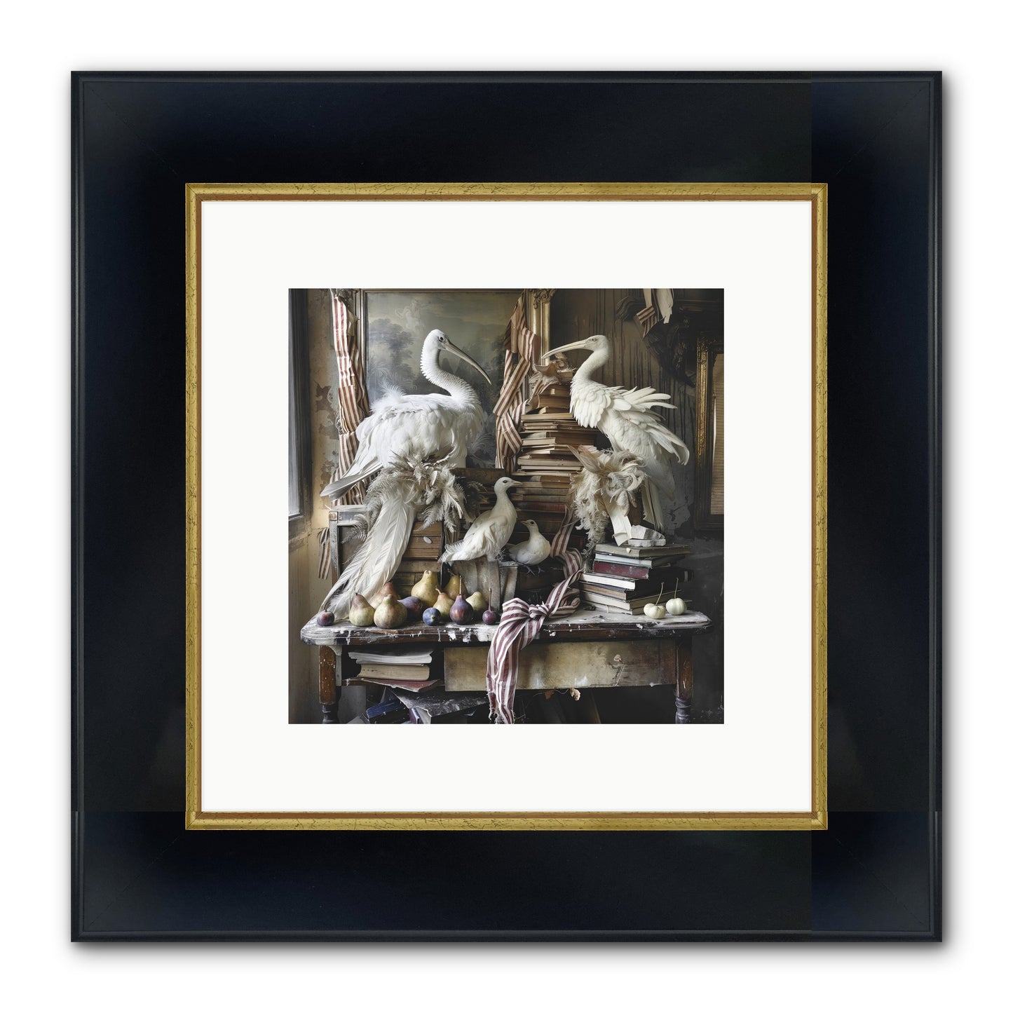 Quills Of Enchanted Epochs Framed Print - Wide Black w/Gold 10x10