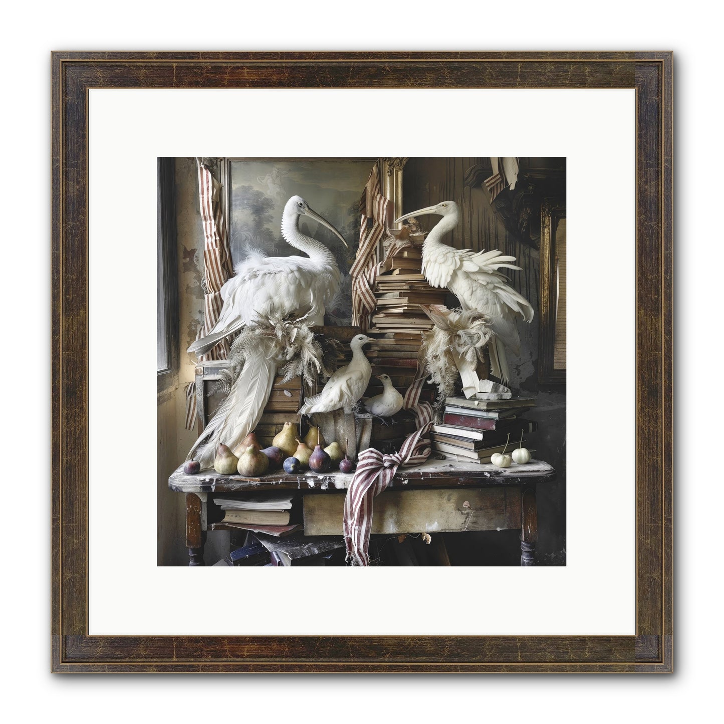 Quills Of Enchanted Epochs Framed Print - Slimwoods Black/Gold 12x12
