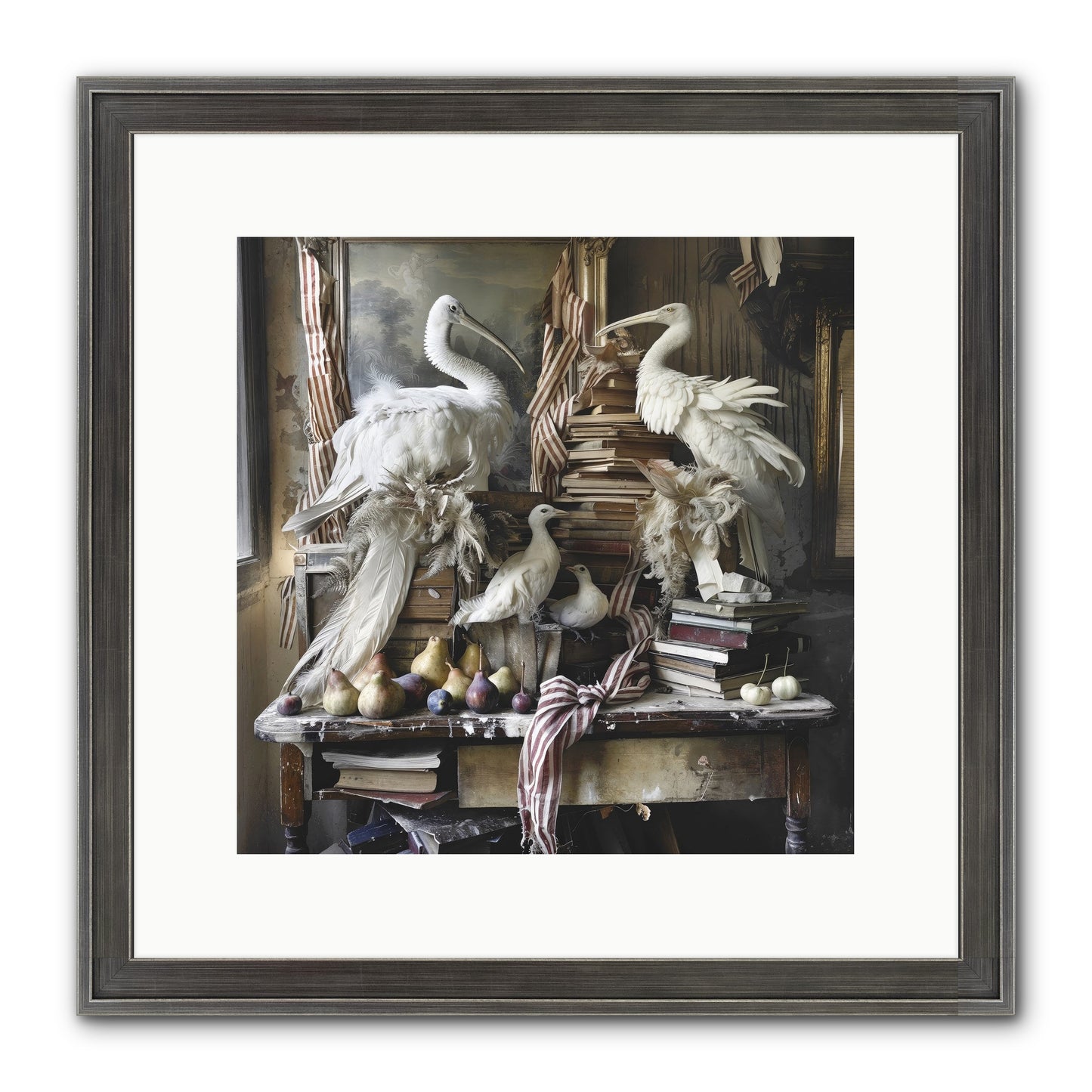 Quills Of Enchanted Epochs Framed Print - Slimwoods Black/Silver 12x12