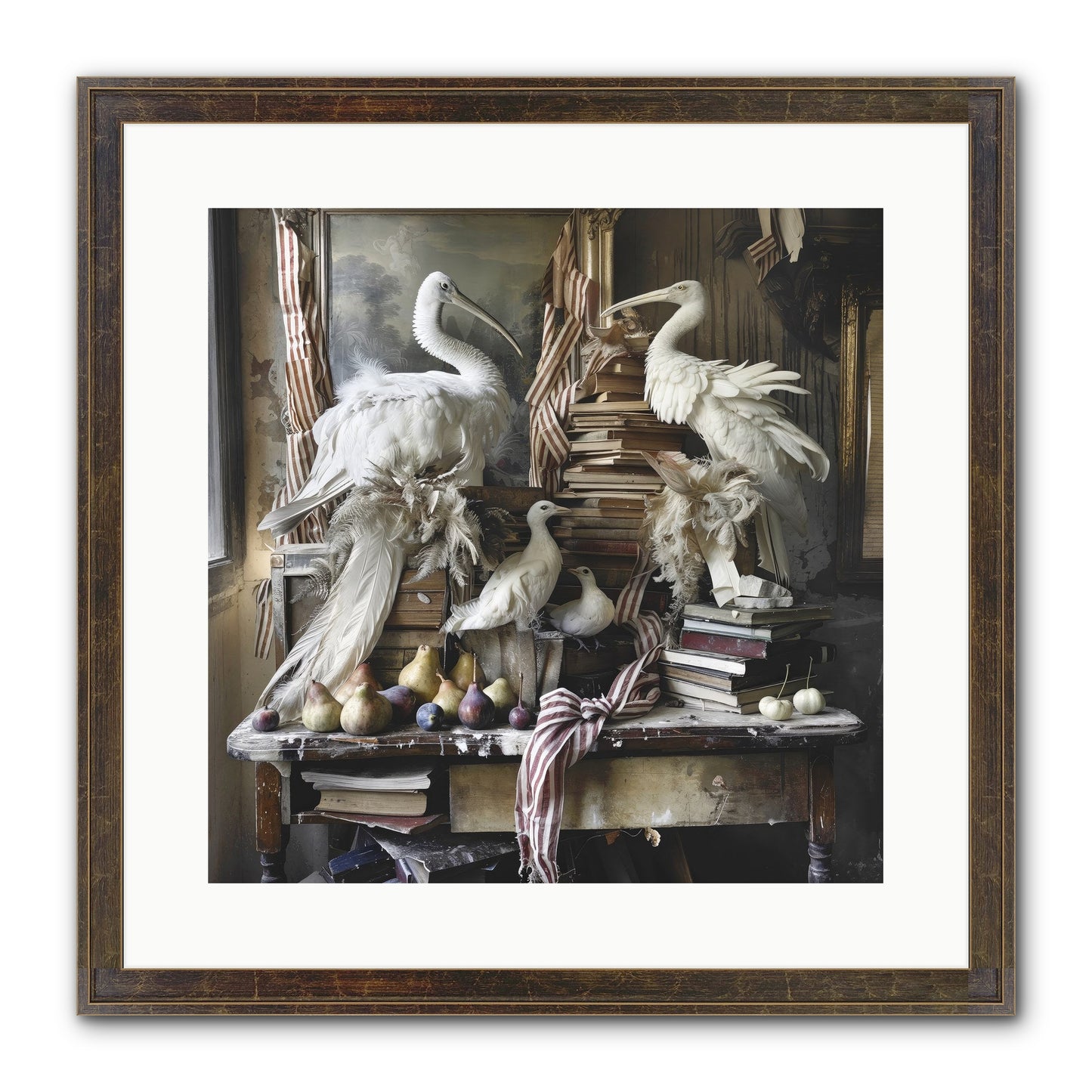 Quills Of Enchanted Epochs Framed Print - Slimwoods Black/Gold 16x16
