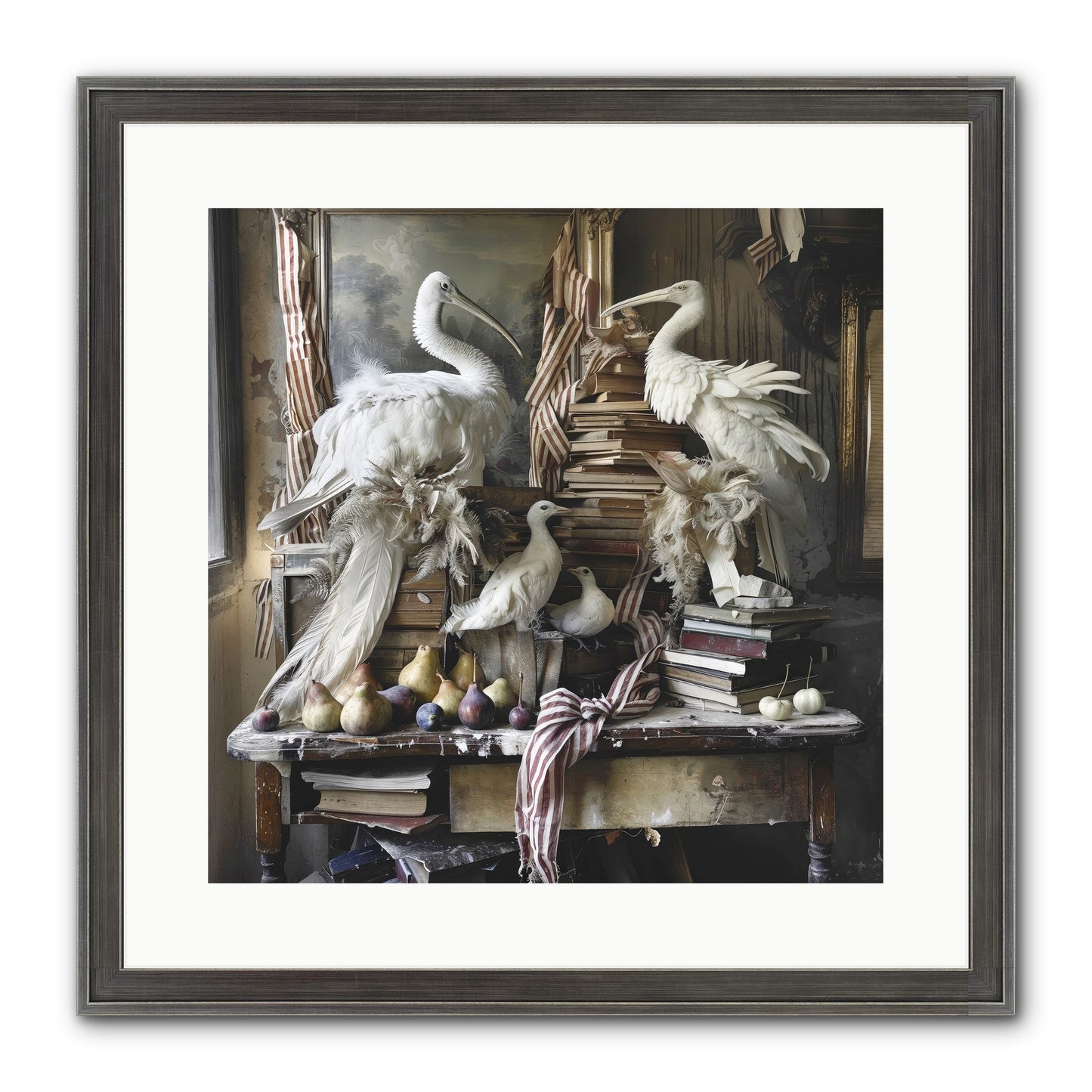 Quills Of Enchanted Epochs Framed Print - Slimwoods Black/Silver 16x16
