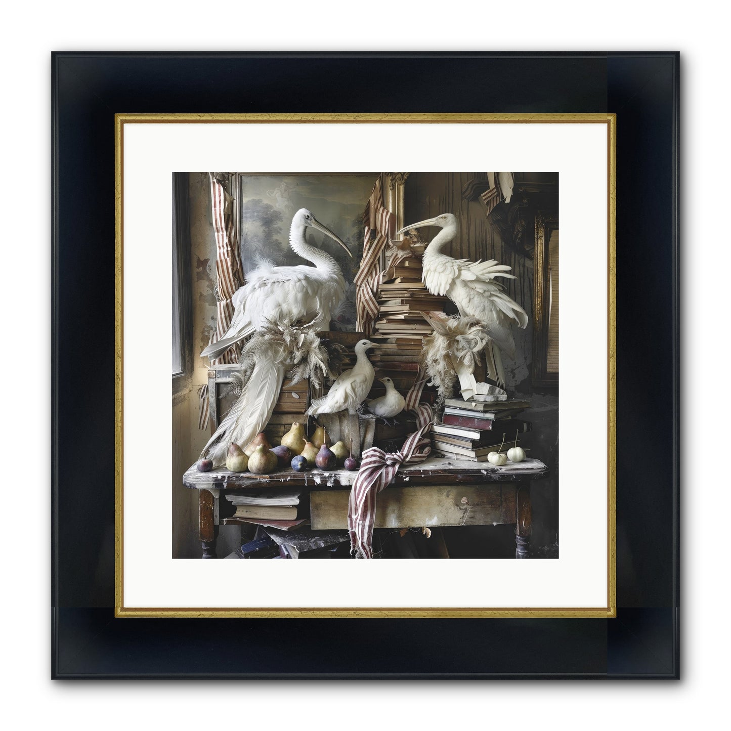 Quills Of Enchanted Epochs Framed Print - Wide Black w/Gold 16x16