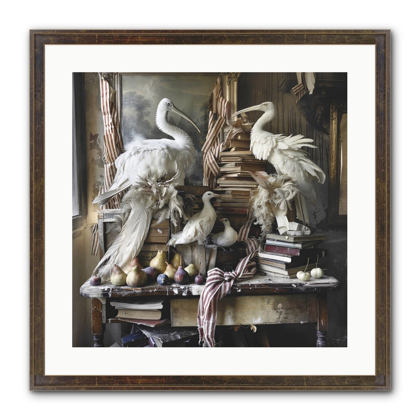 Quills Of Enchanted Epochs Framed Print - Slimwoods Black/Gold 20x20