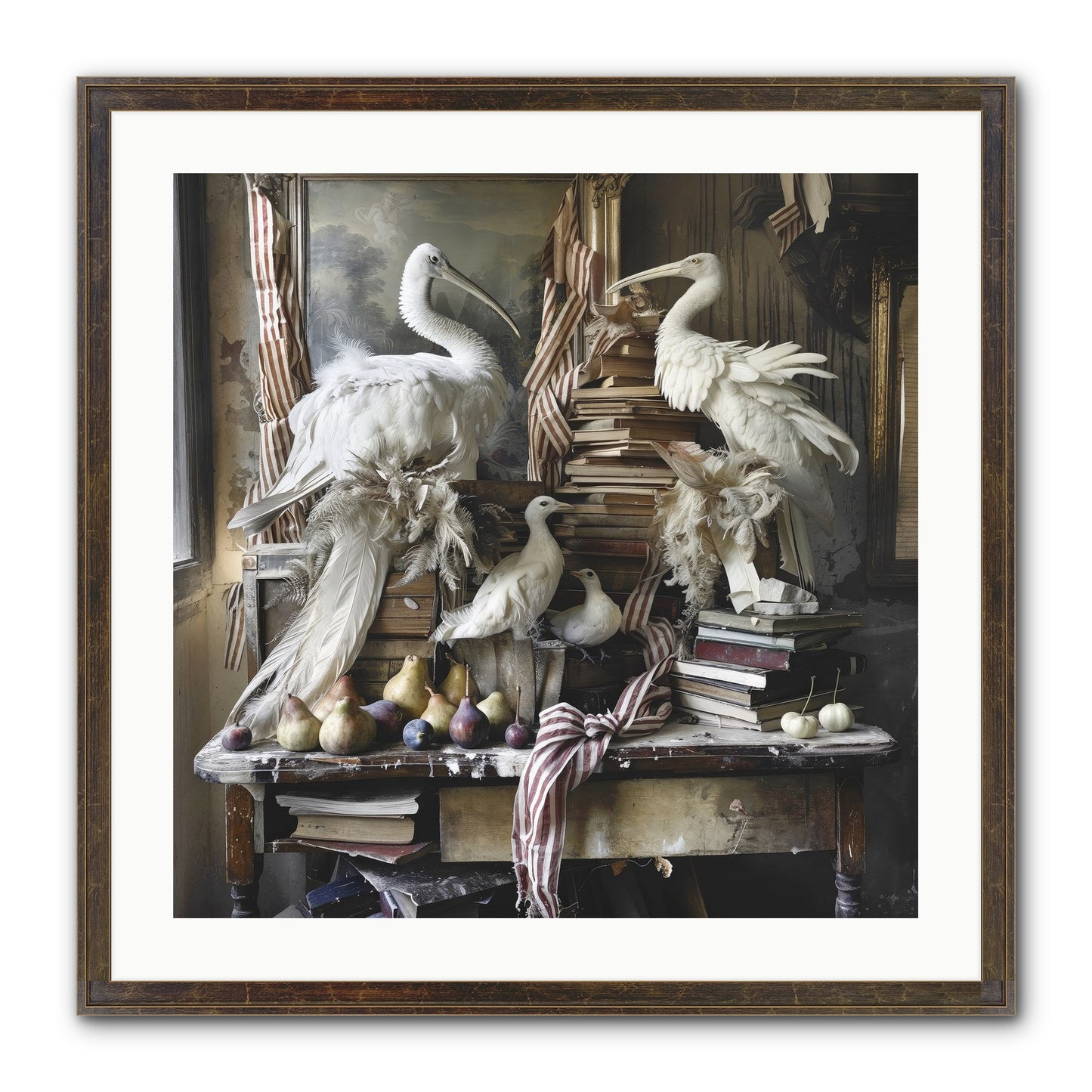 Quills Of Enchanted Epochs Framed Print - Slimwoods Black/Gold 24x24