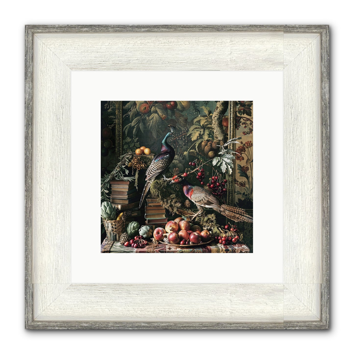 Quills Of The Lost Gardens Framed Print - Driftwood White 10x10