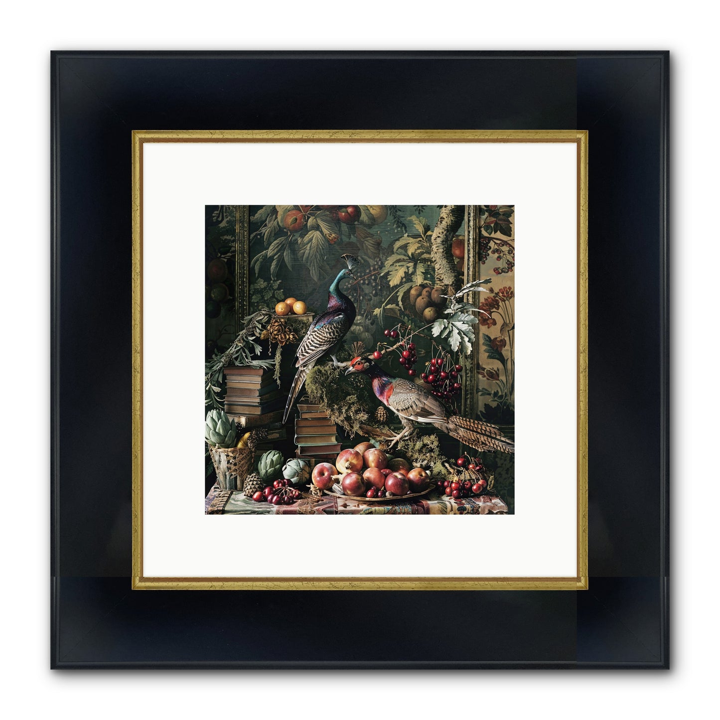 Quills Of The Lost Gardens Framed Print - Wide Black w/Gold 10x10