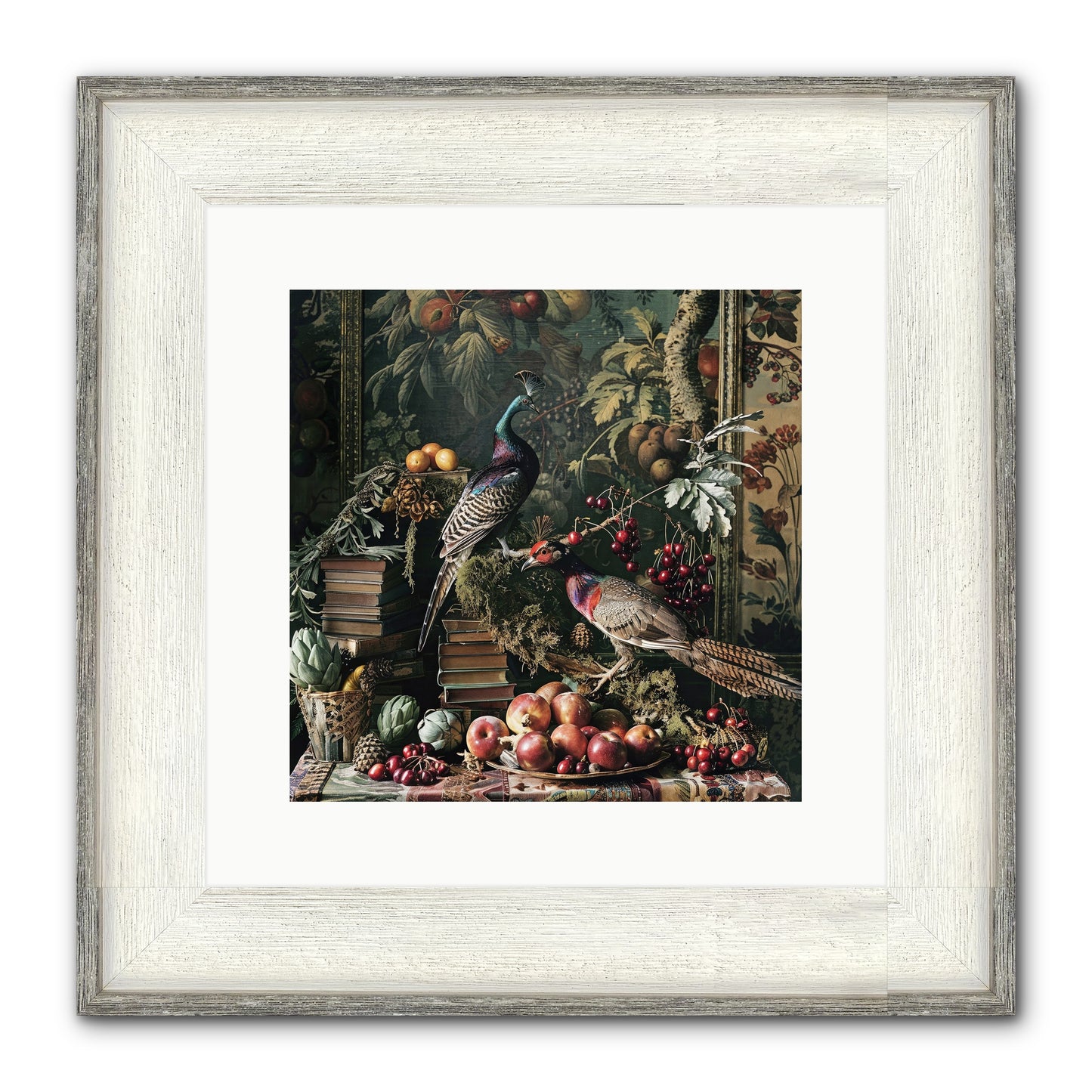 Quills Of The Lost Gardens Framed Print - Driftwood White 12x12