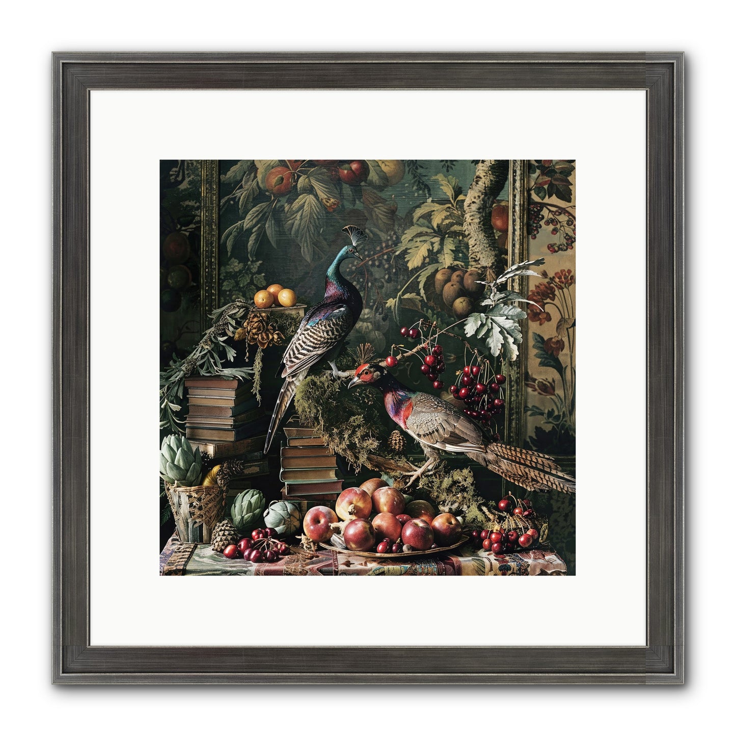 Quills Of The Lost Gardens Framed Print - Slimwoods Black/Silver 12x12