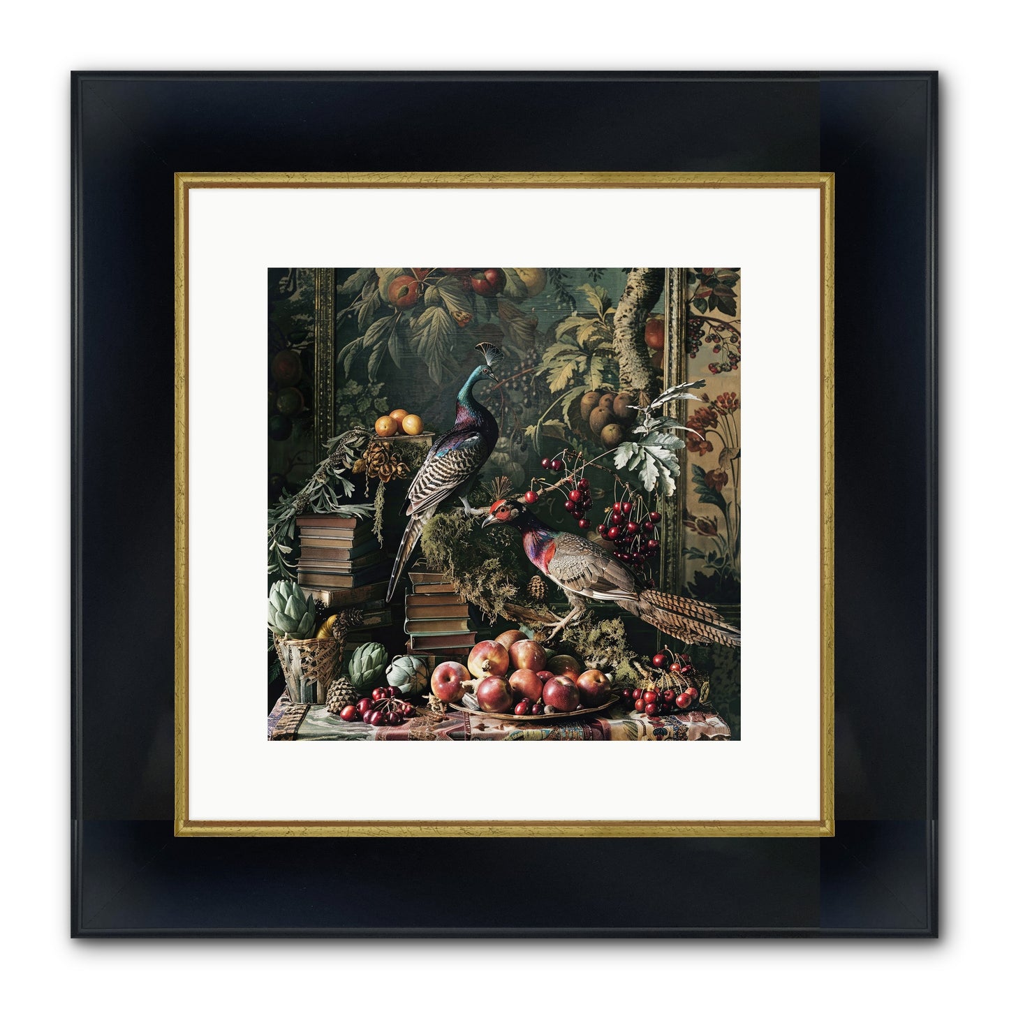 Quills Of The Lost Gardens Framed Print - Wide Black w/Gold 12x12