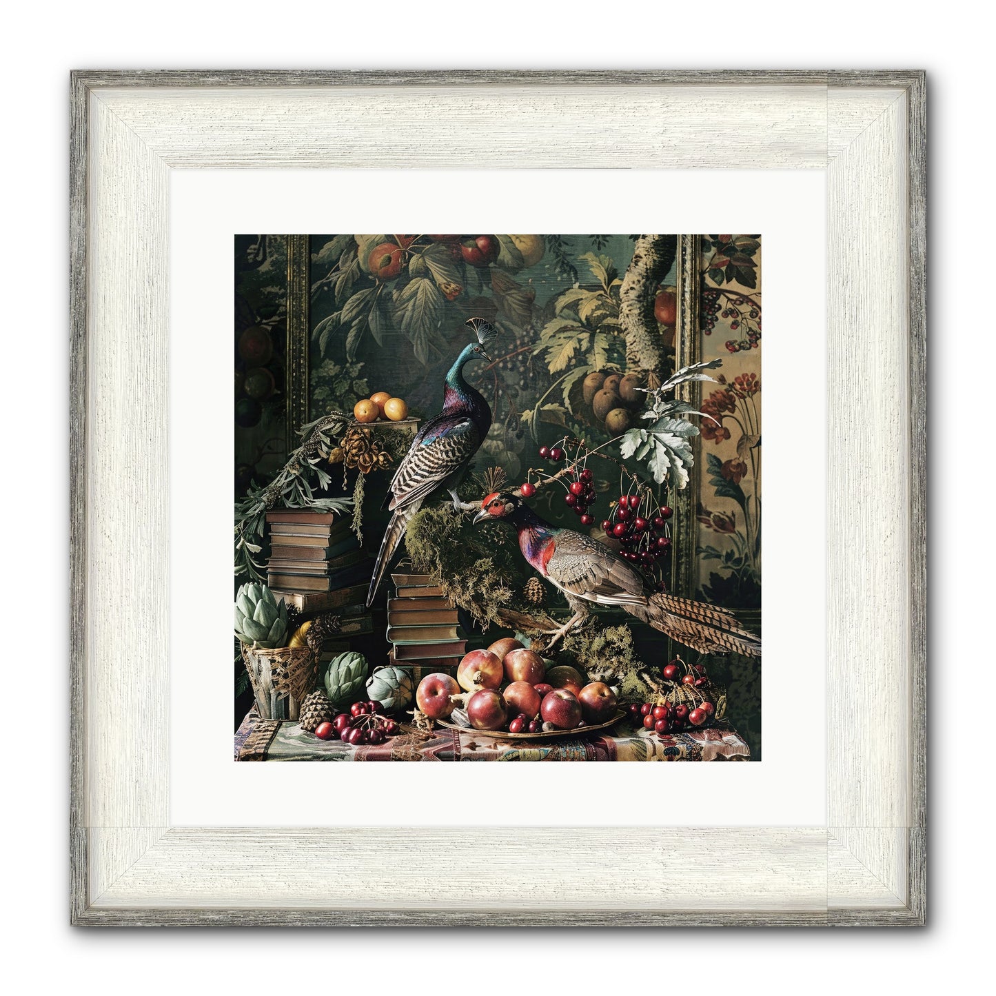Quills Of The Lost Gardens Framed Print - Driftwood White 16x16