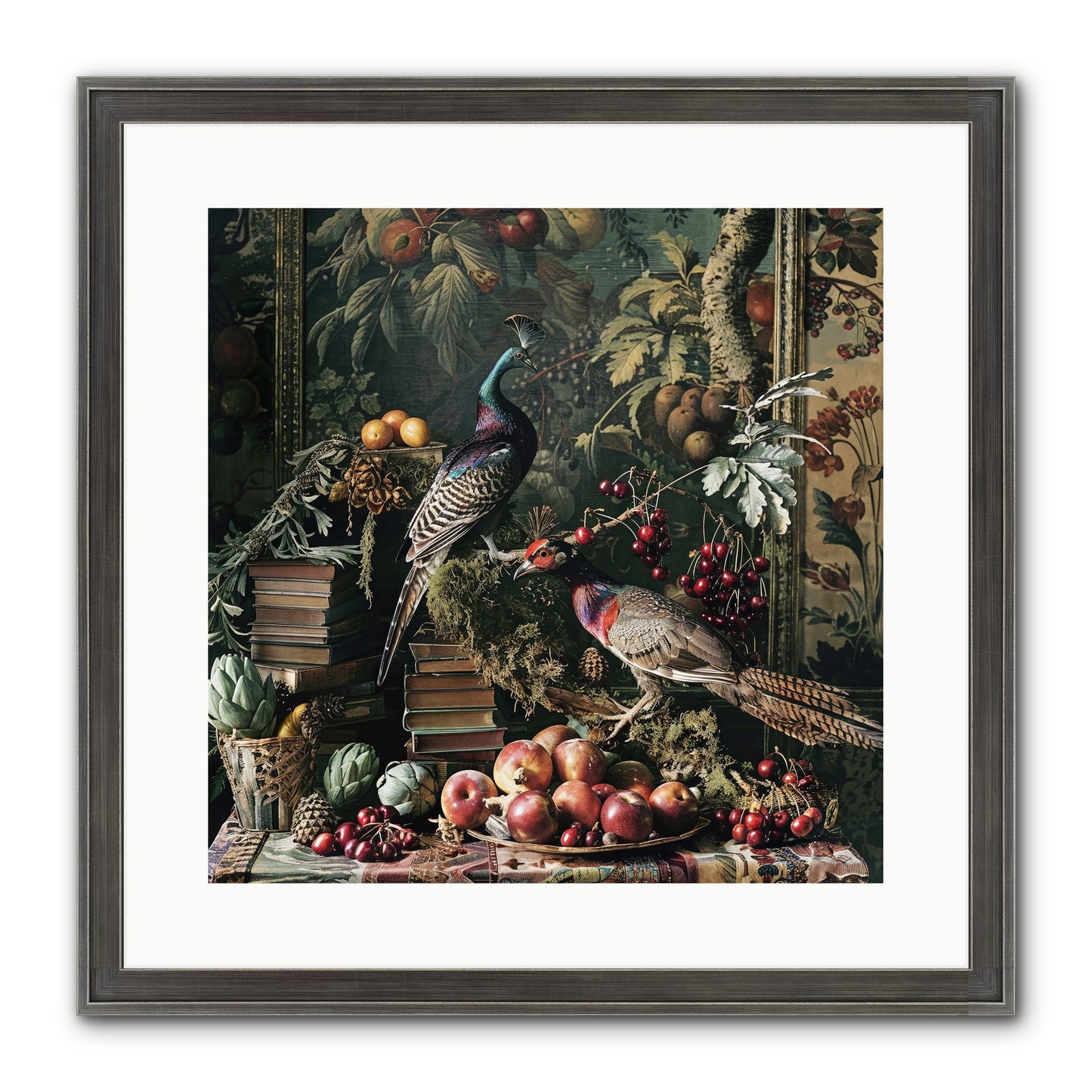 Quills Of The Lost Gardens Framed Print - Slimwoods Black/Silver 16x16
