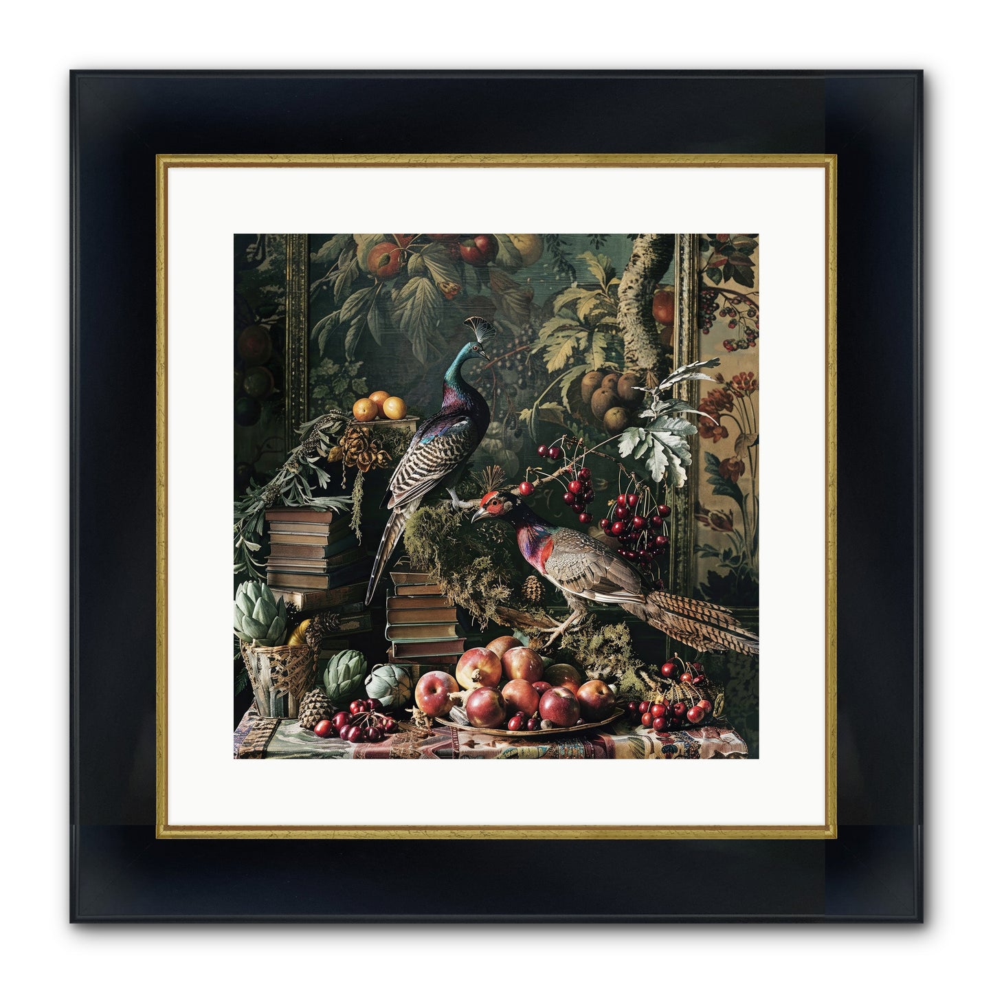 Quills Of The Lost Gardens Framed Print - Wide Black w/Gold 16x16