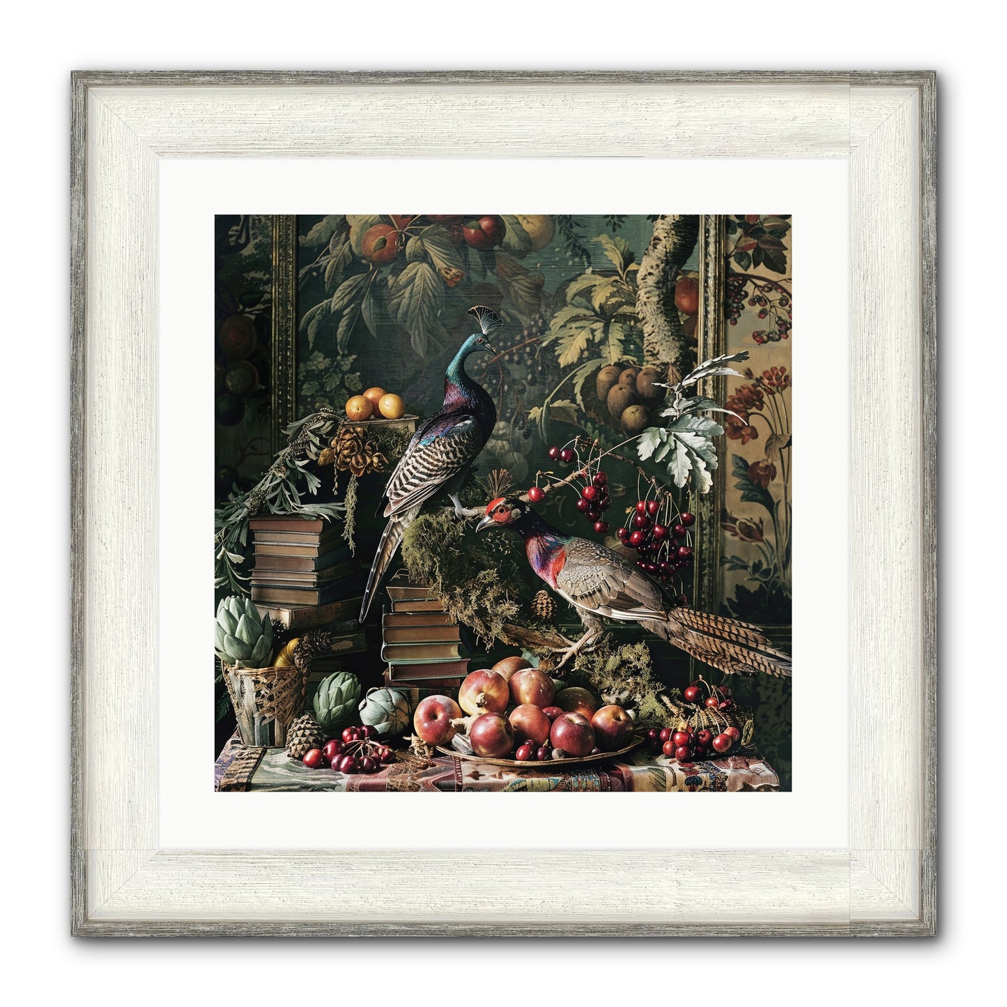 Quills Of The Lost Gardens Framed Print - Driftwood White 20x20