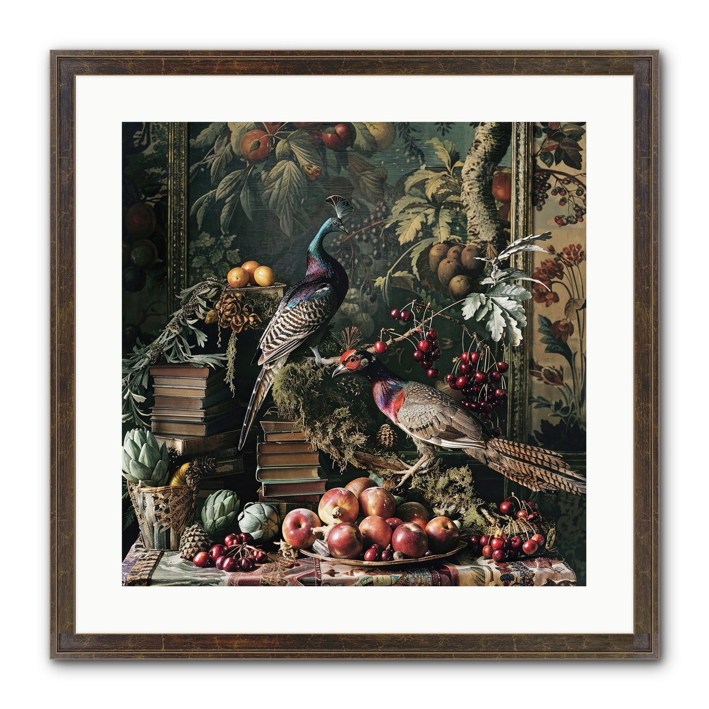 Quills Of The Lost Gardens Framed Print - Slimwoods Black/Gold 20x20