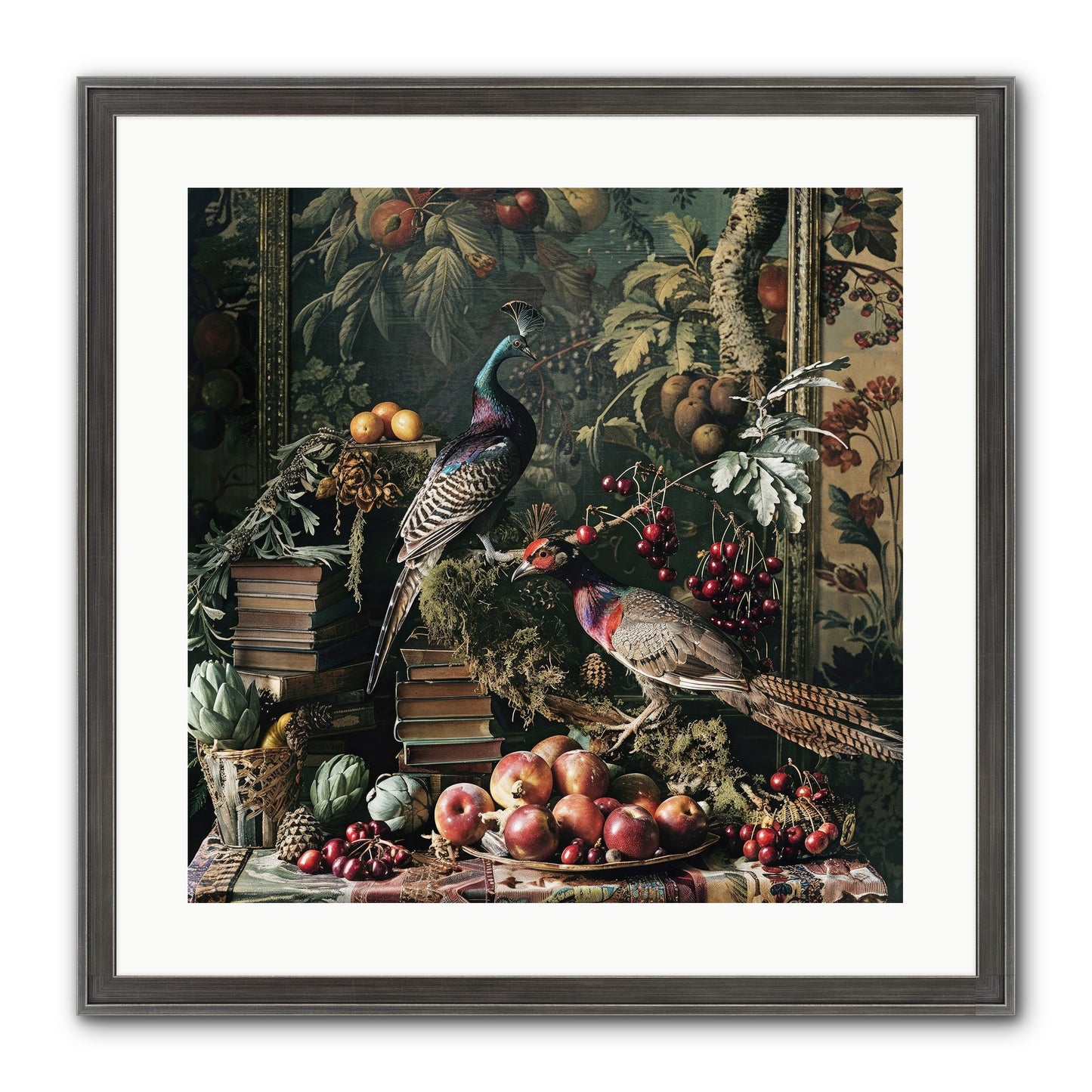 Quills Of The Lost Gardens Framed Print - Slimwoods Black/Silver 20x20