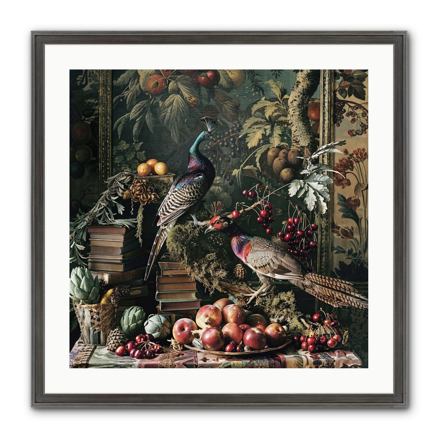 Quills Of The Lost Gardens Framed Print - Slimwoods Black/Silver 24x24