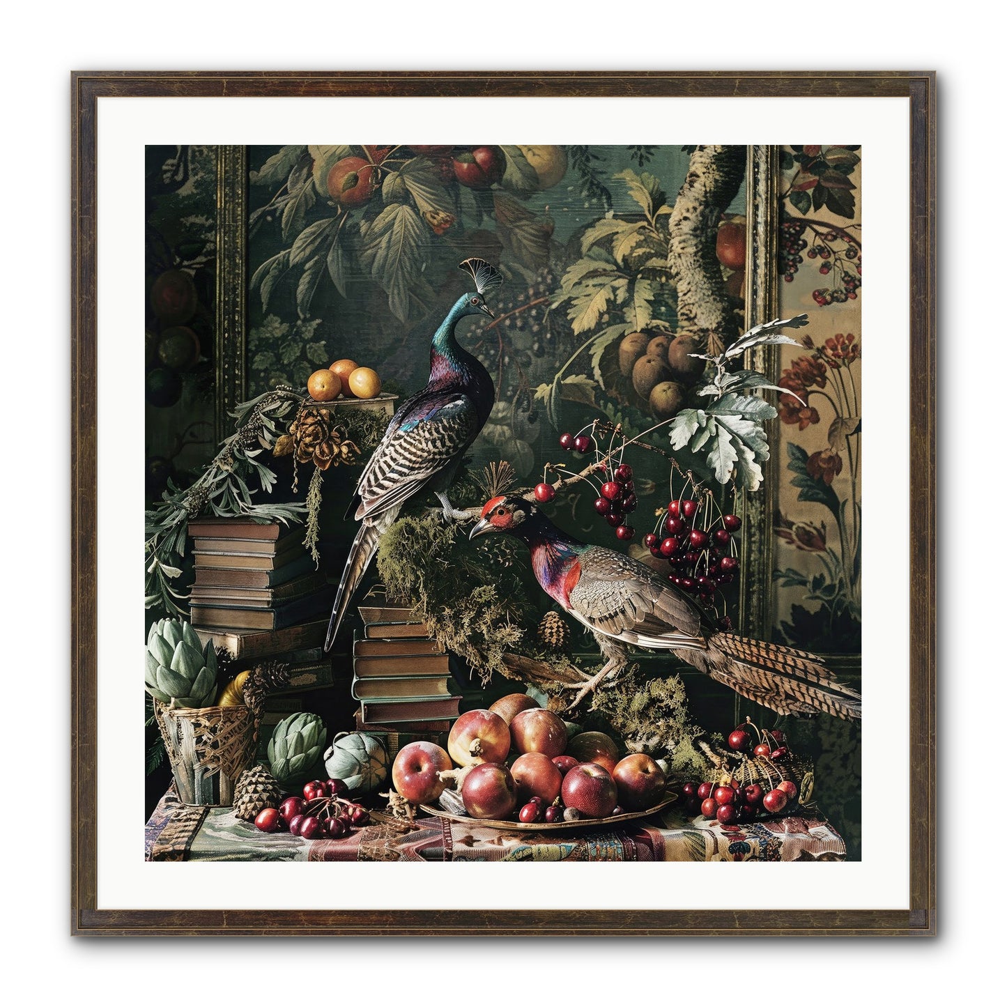 Quills Of The Lost Gardens Framed Print - Slimwoods Black/Gold 30x30