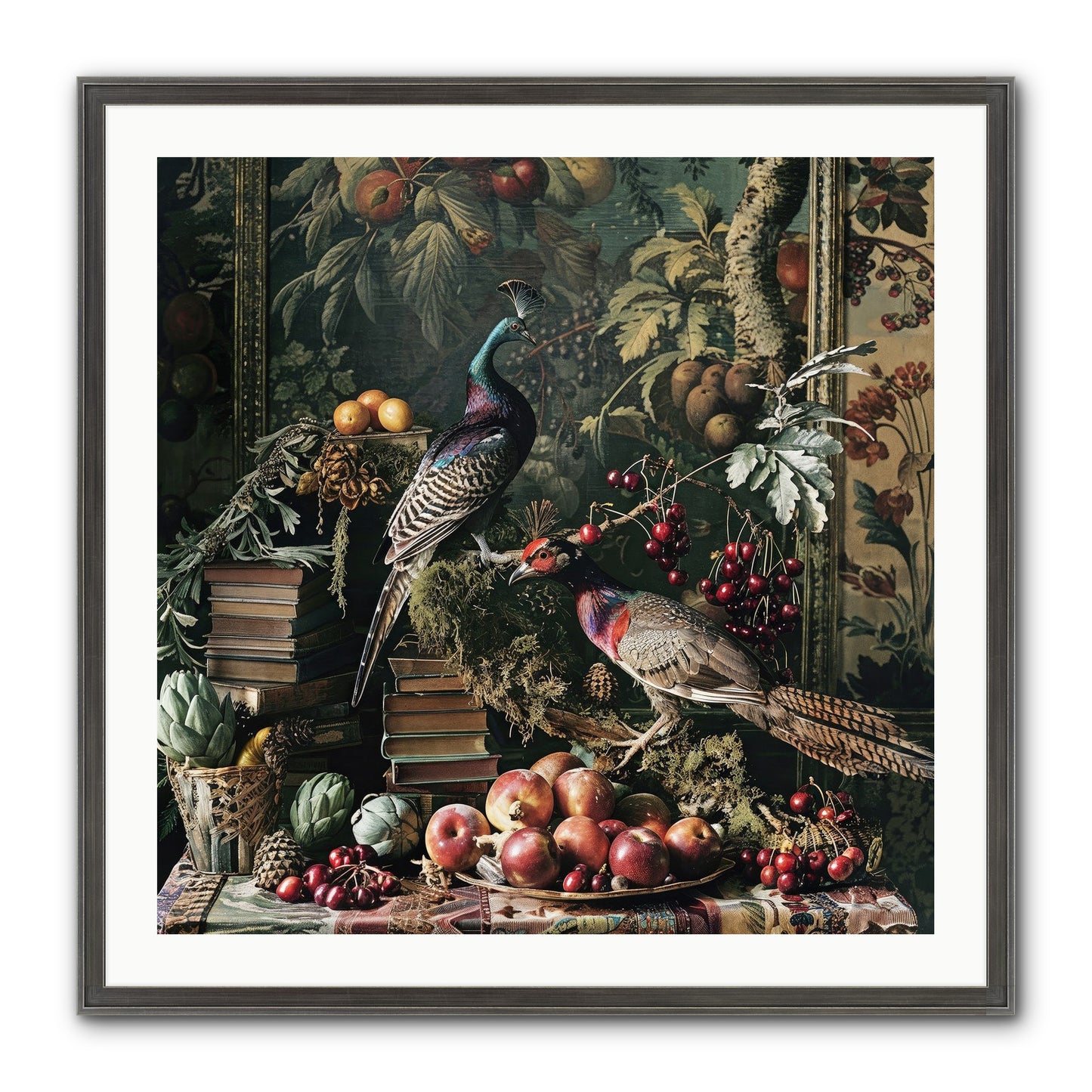 Quills Of The Lost Gardens Framed Print - Slimwoods Black/Silver 30x30