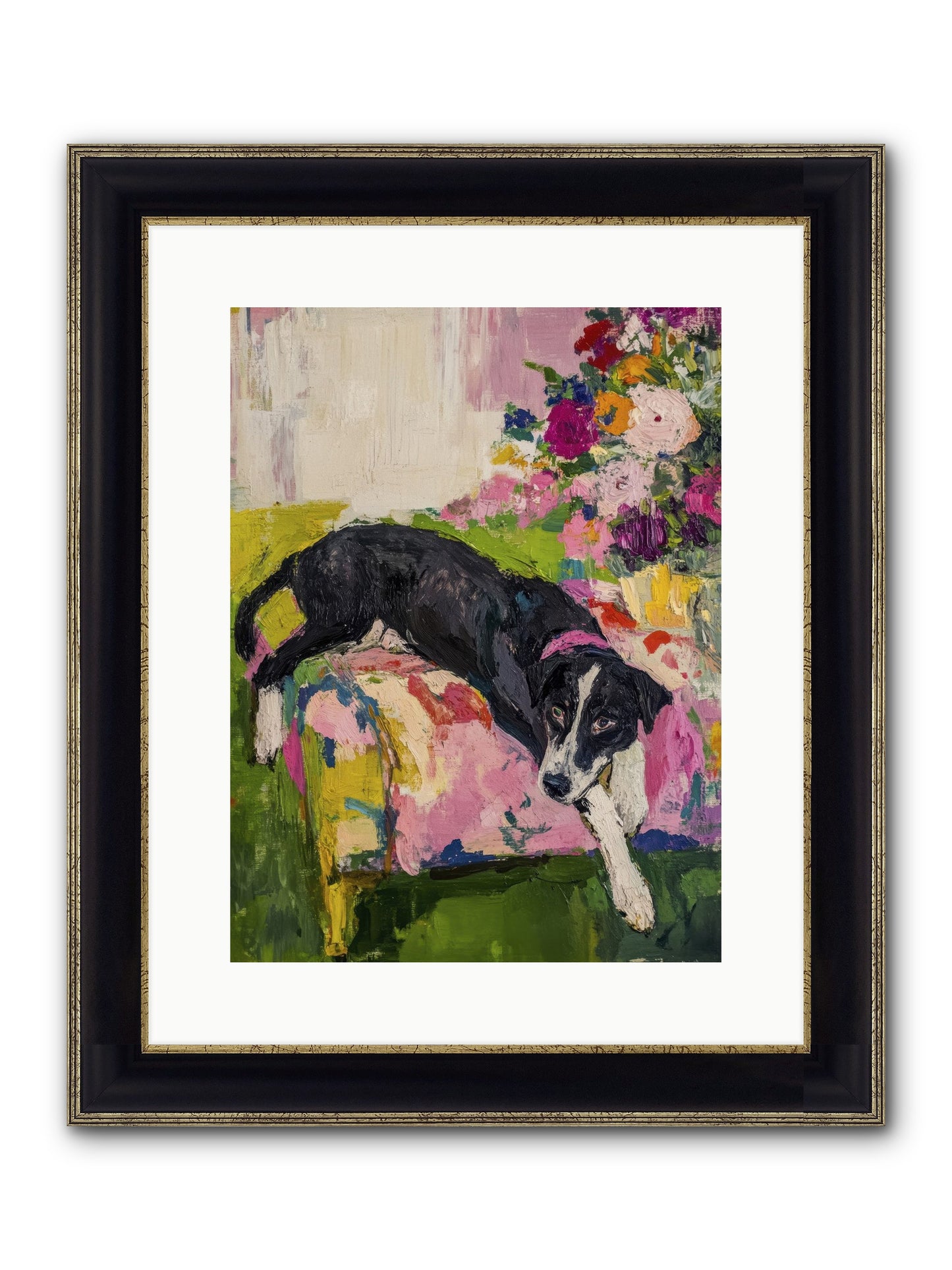 Quince Framed Print - Black & Gold 12x16