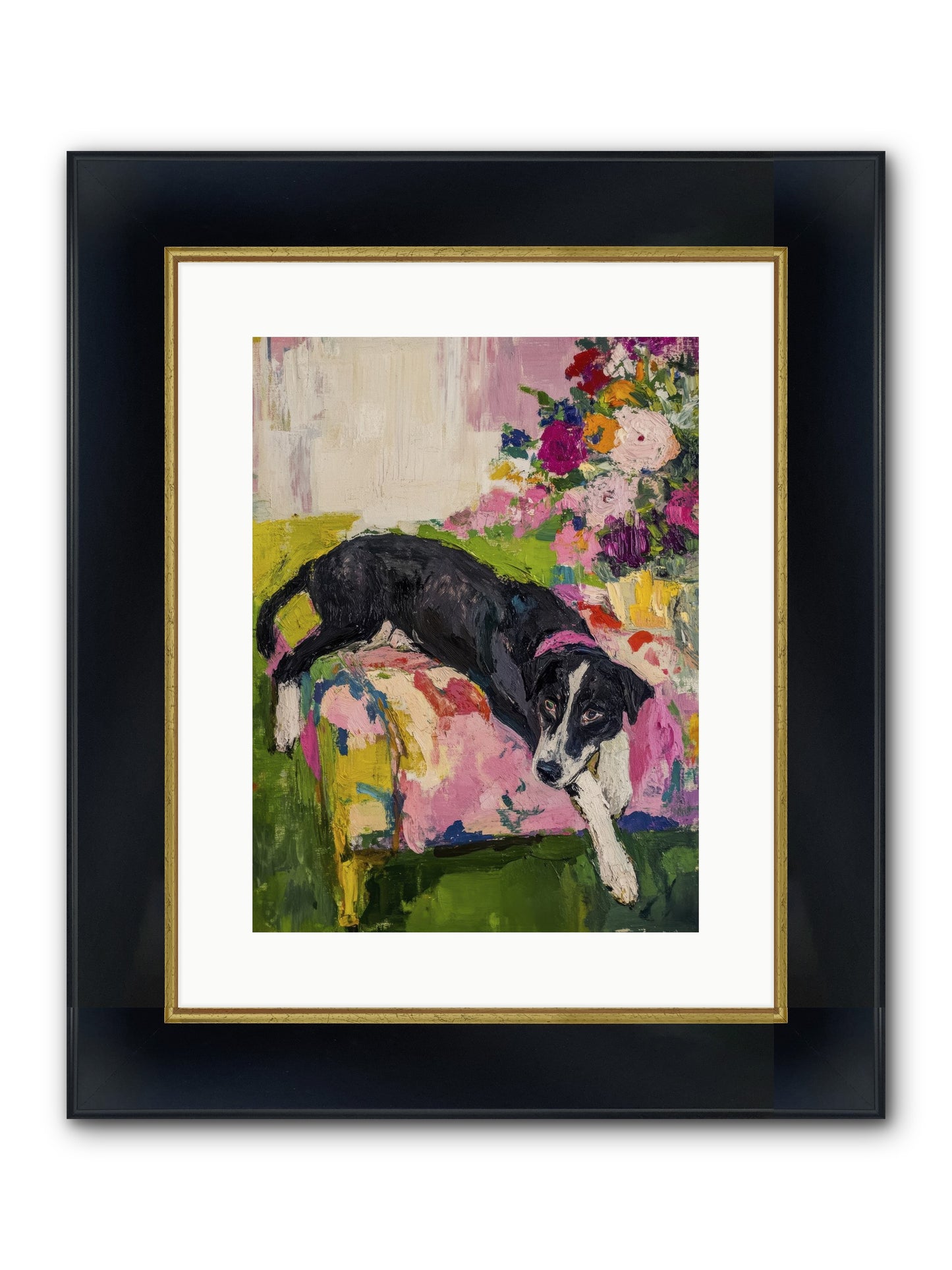 Quince Framed Print - Wide Black w/Gold 12x16