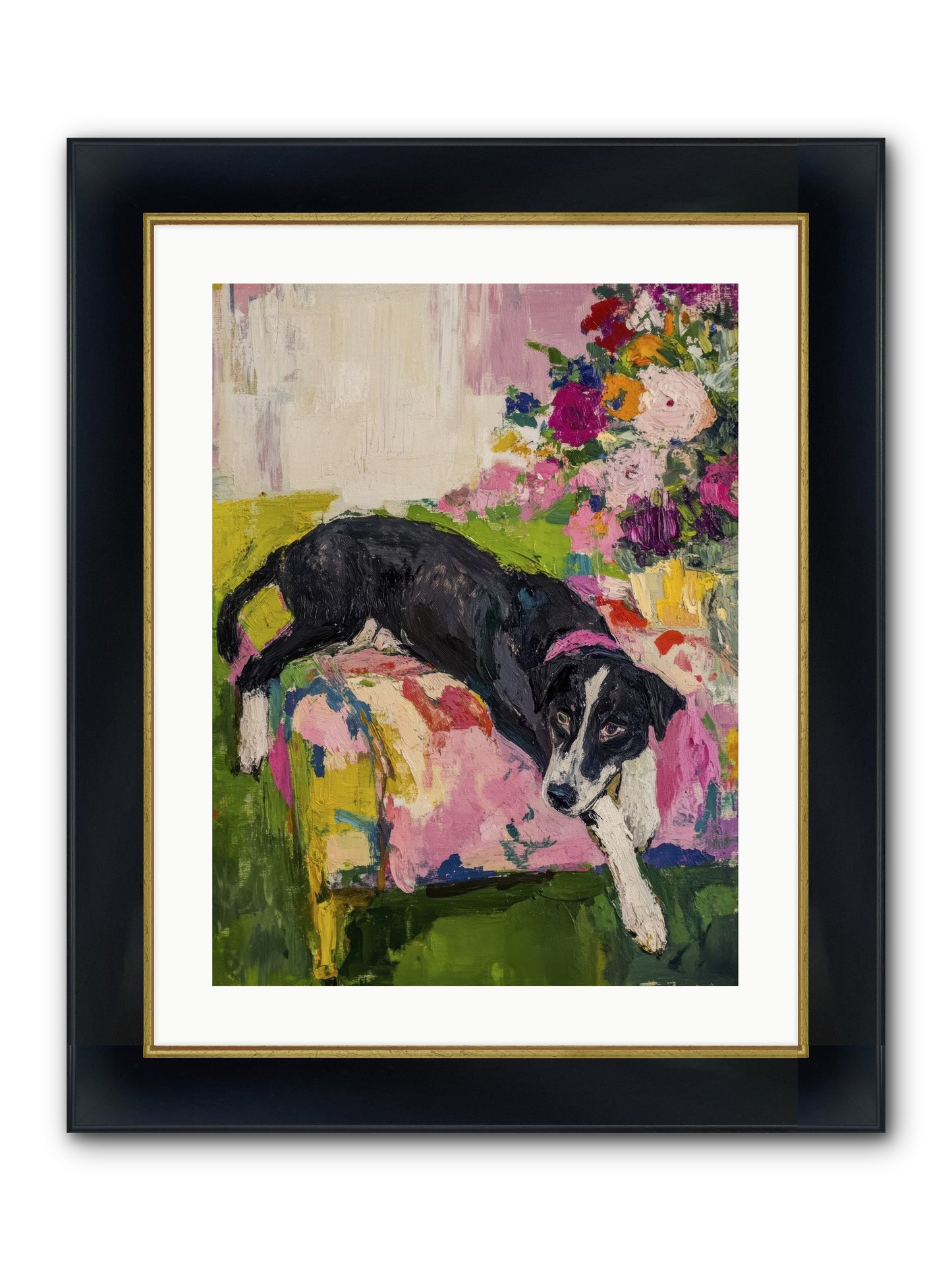 Quince Framed Print - Wide Black w/Gold 18x24