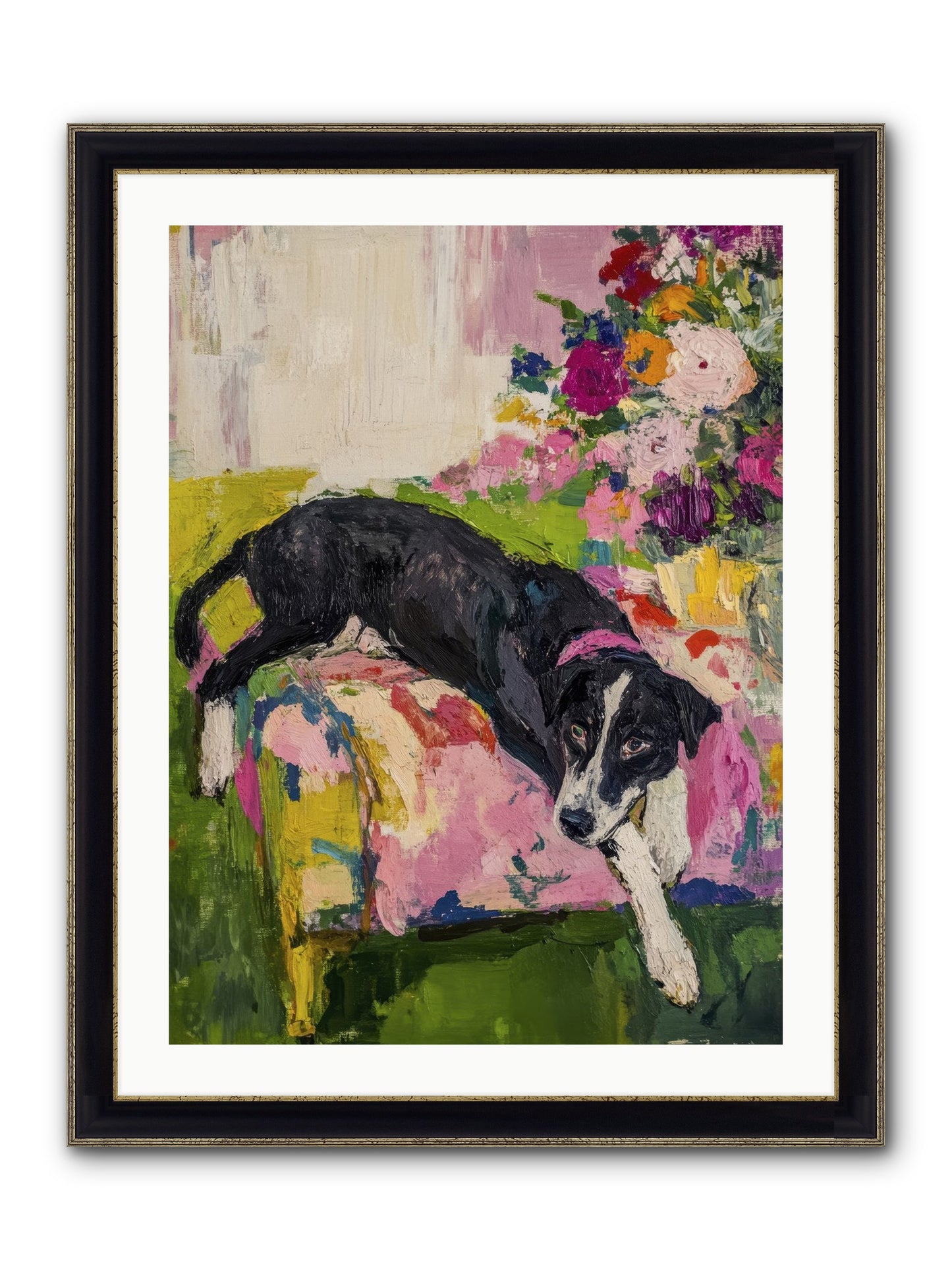 Quince Framed Print - Black & Gold 24x32