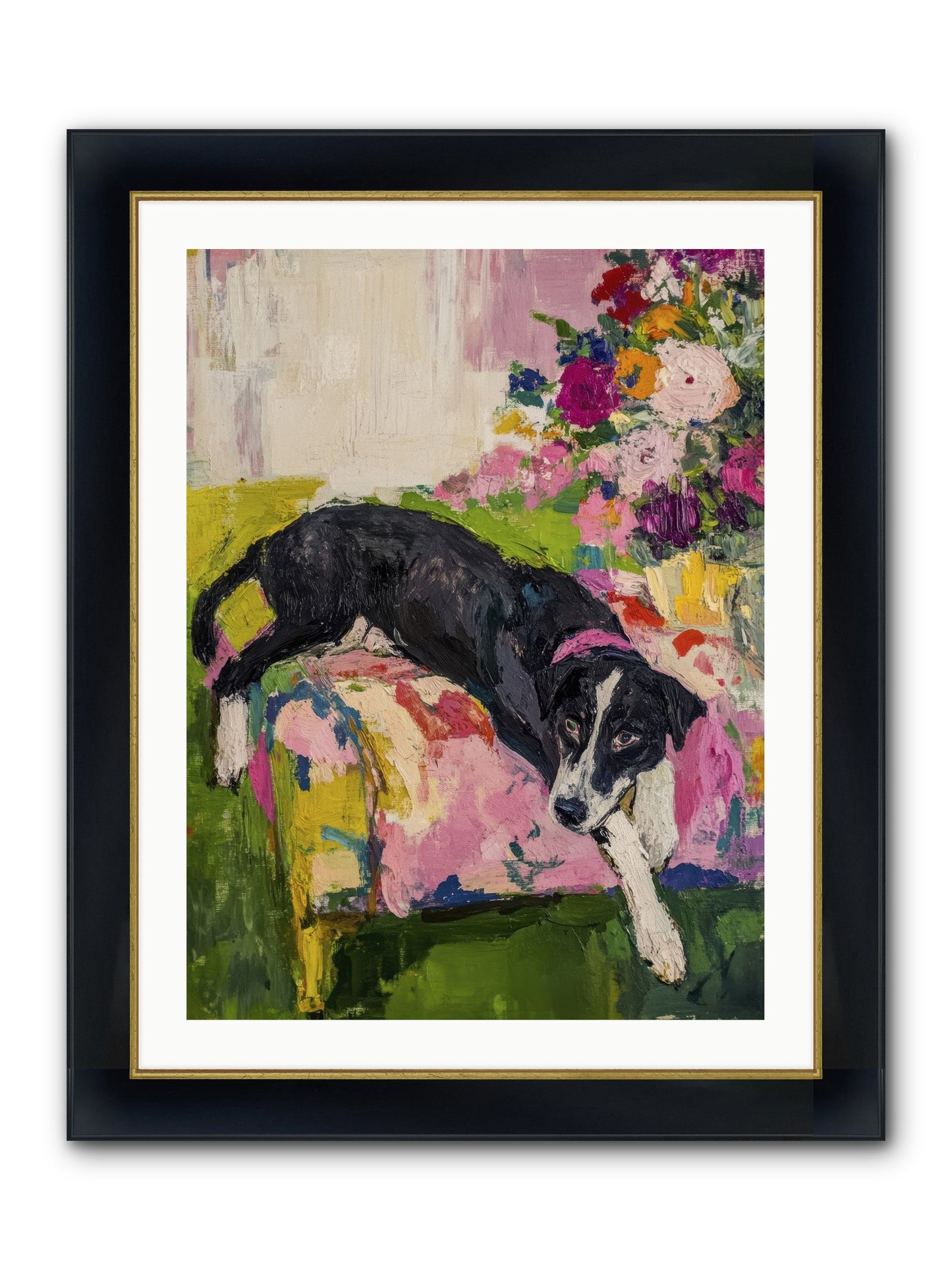 Quince Framed Print - Wide Black w/Gold 24x32