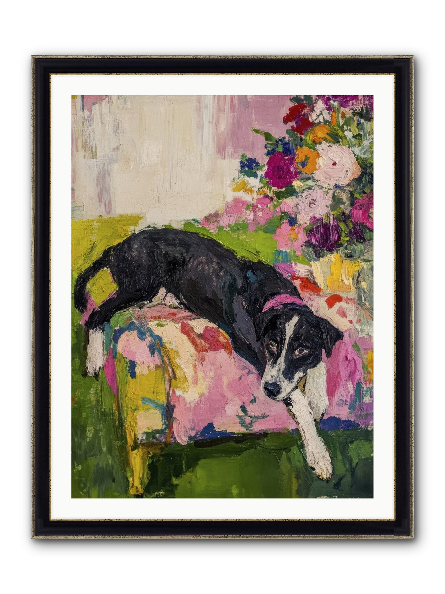 Quince Framed Print - Black & Gold 30x40