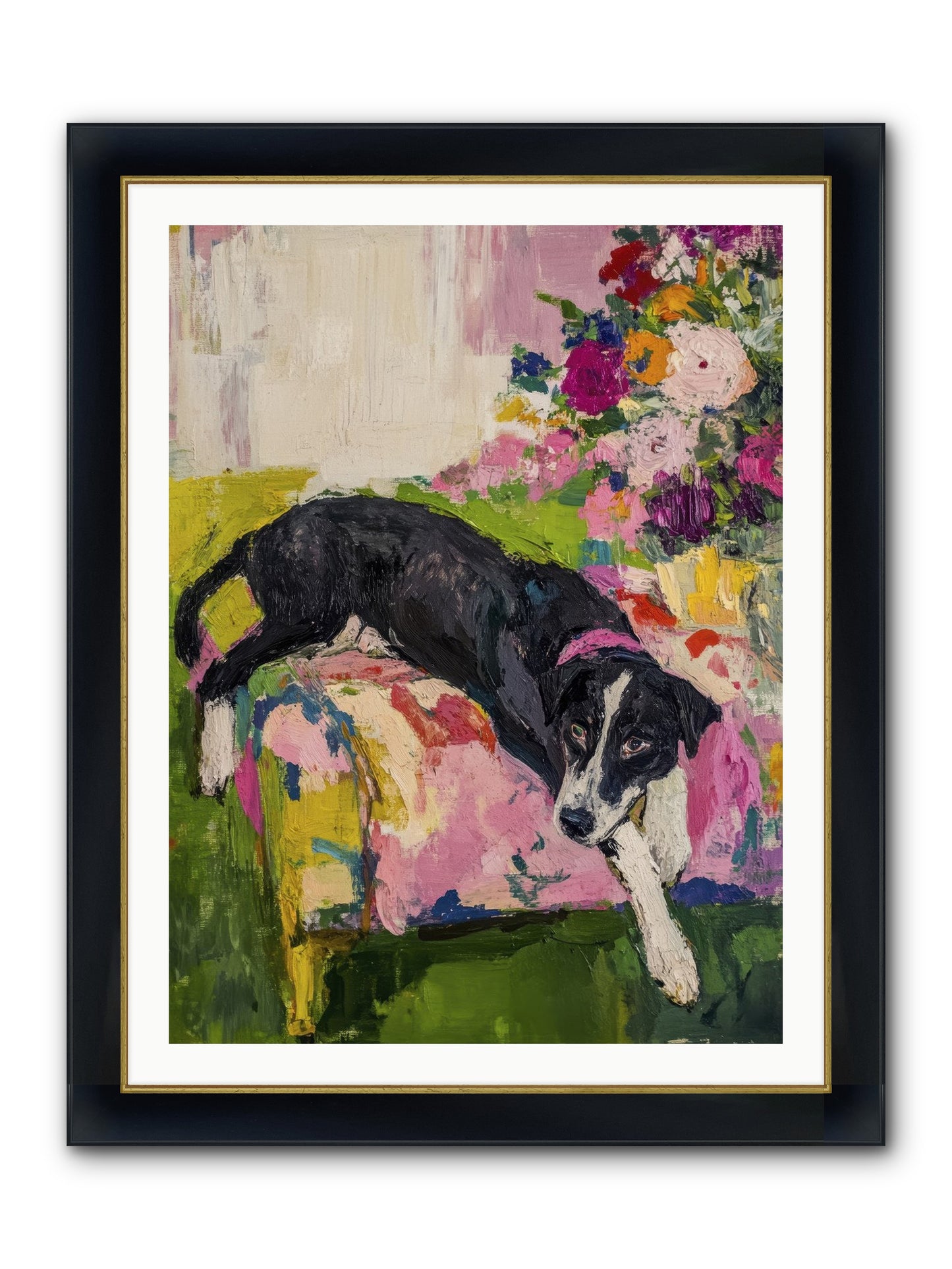 Quince Framed Print - Wide Black w/Gold 30x40