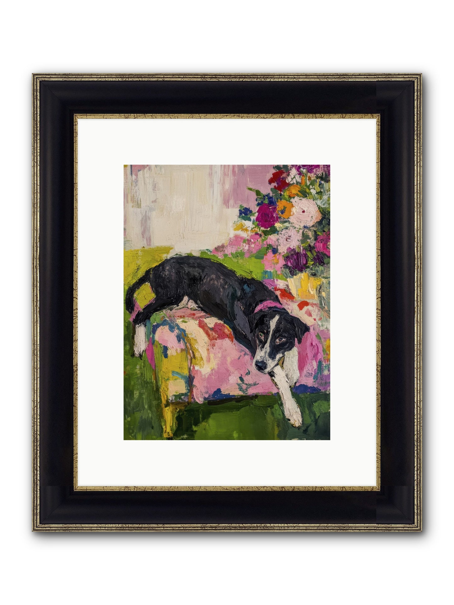 Quince Framed Print - Black & Gold 9x12