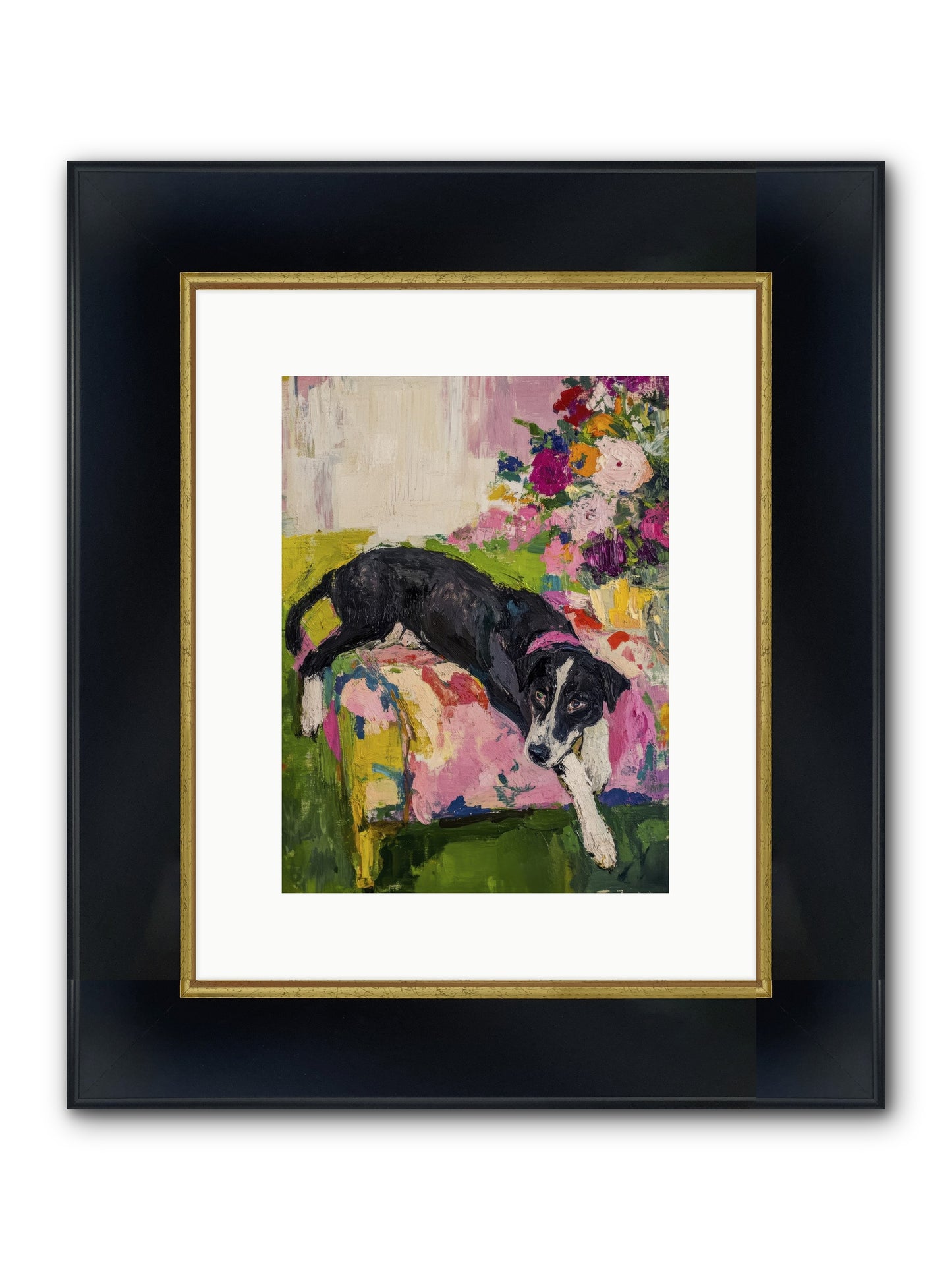 Quince Framed Print - Wide Black w/Gold 9x12