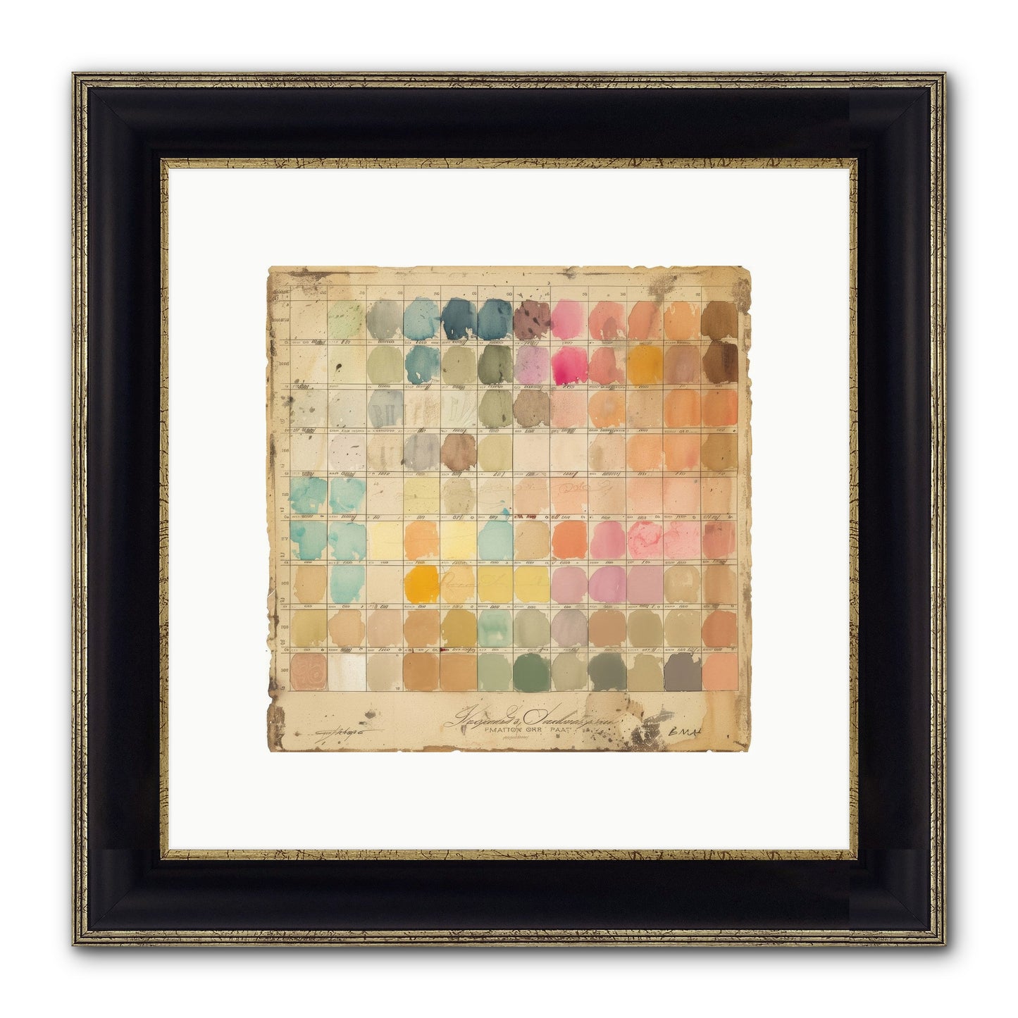 Quintessential Framed Print - Black & Gold 10x10