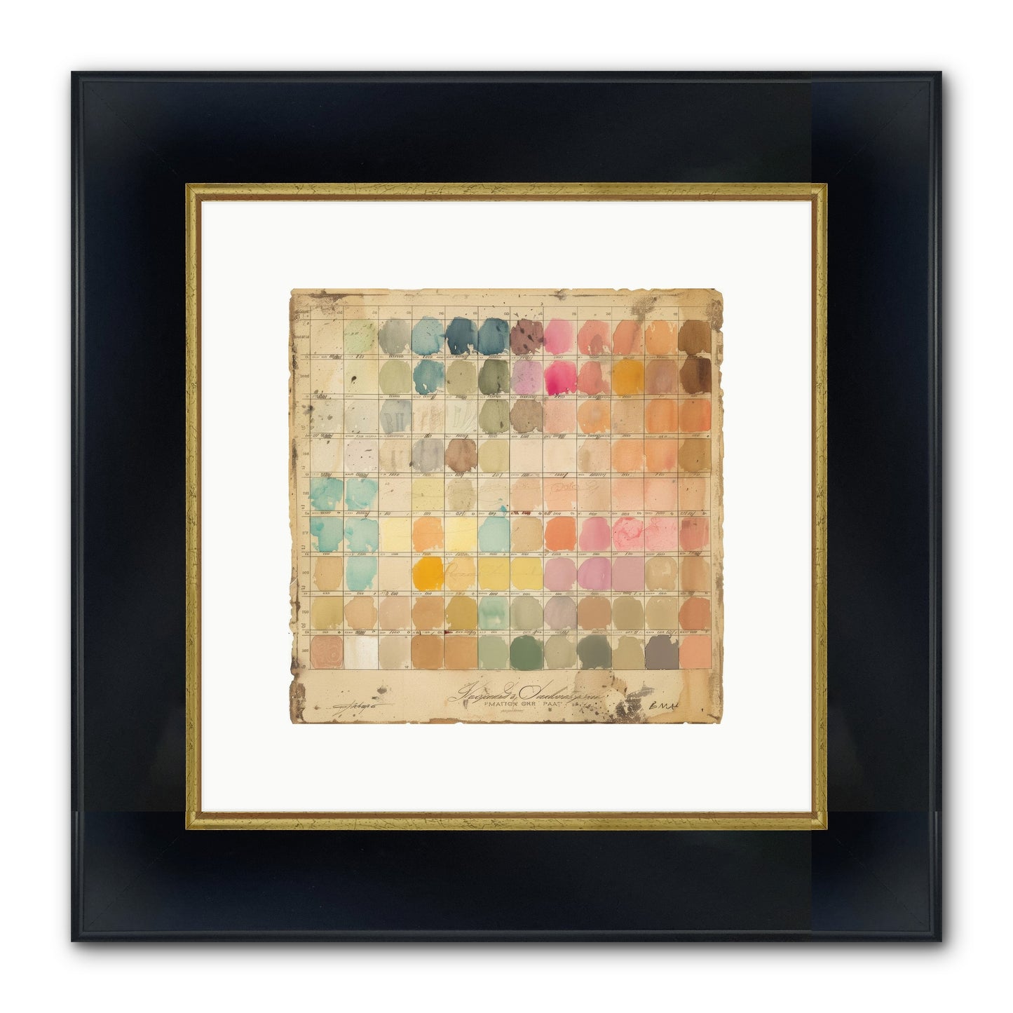 Quintessential Framed Print - Wide Black w/Gold 10x10