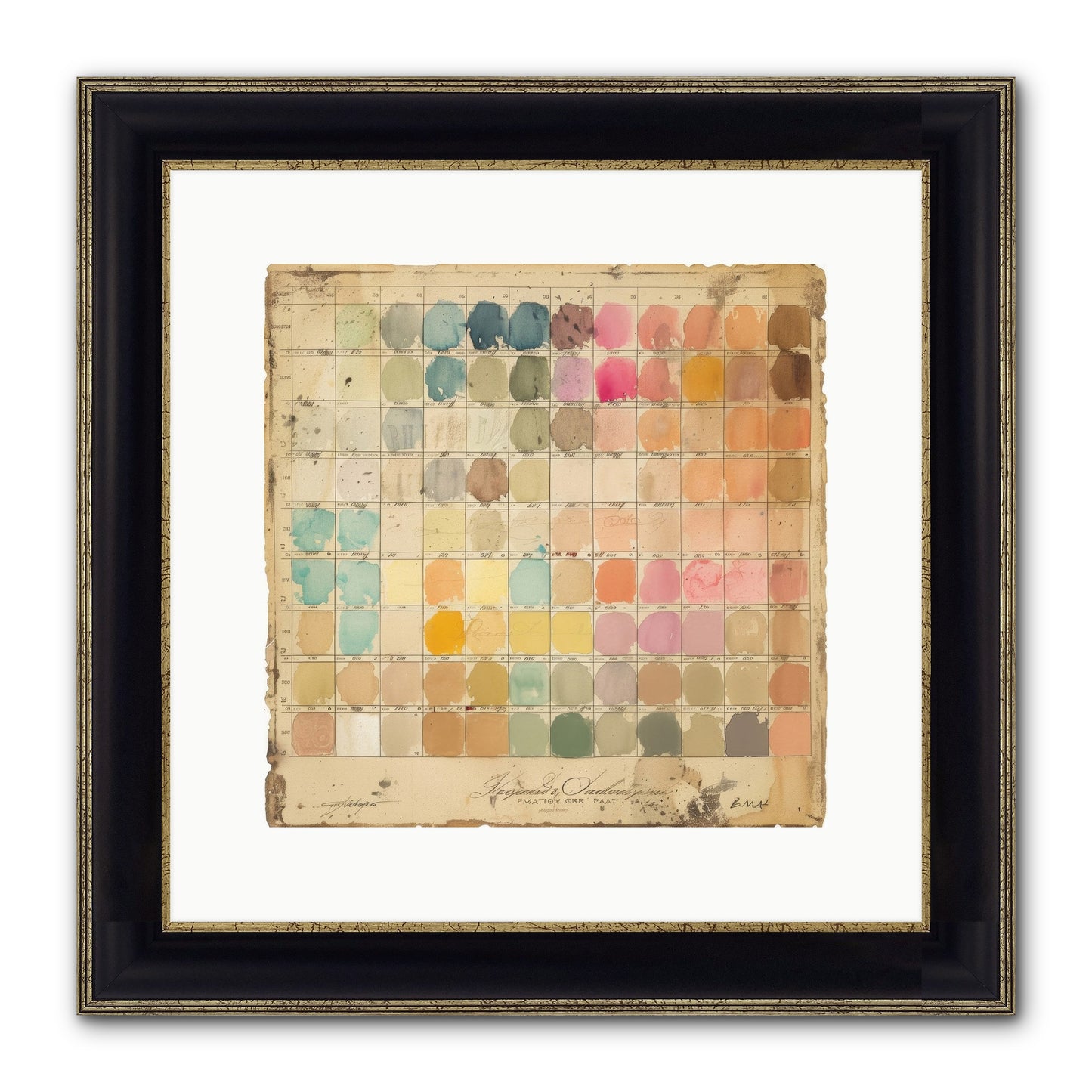 Quintessential Framed Print - Black & Gold 12x12
