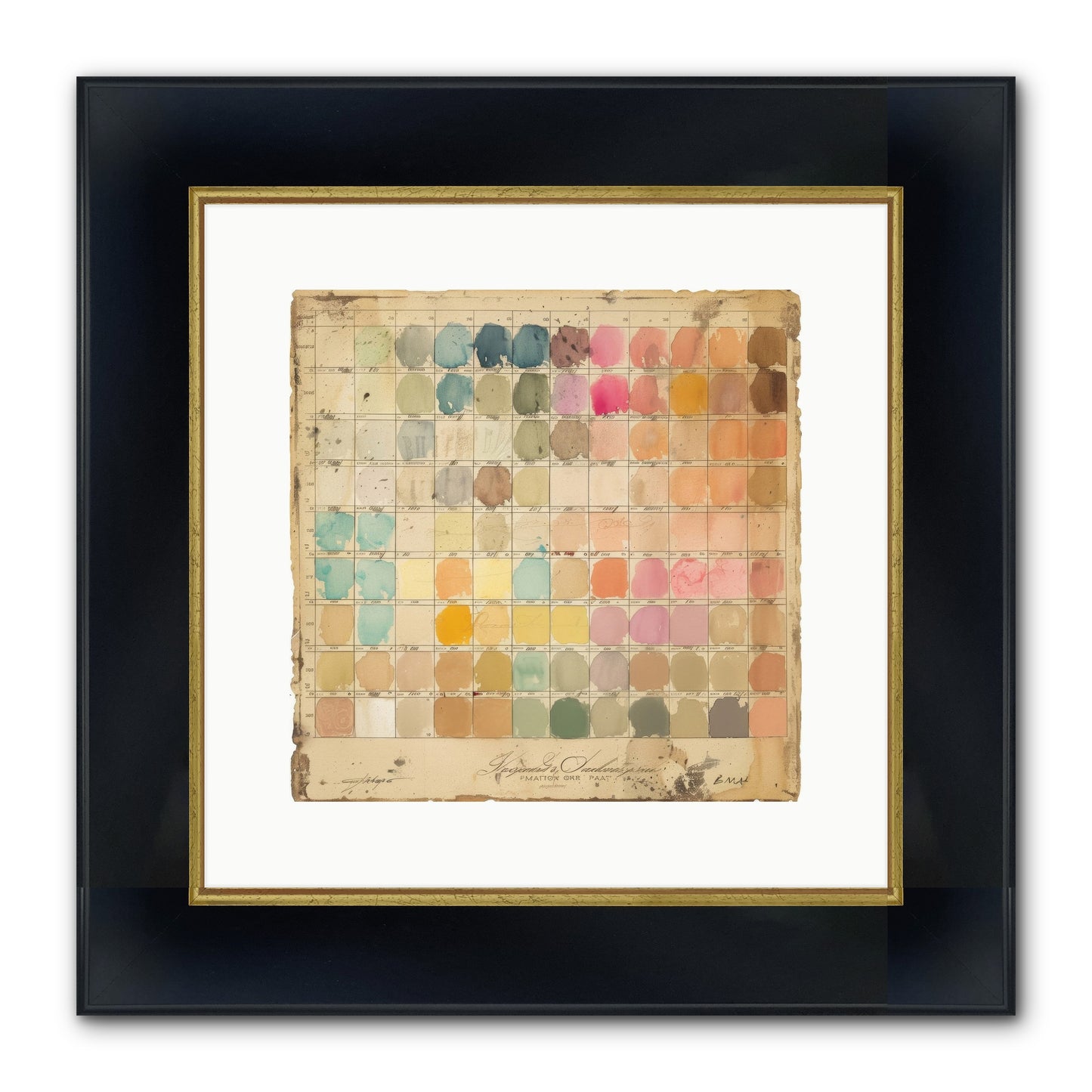 Quintessential Framed Print - Wide Black w/Gold 12x12