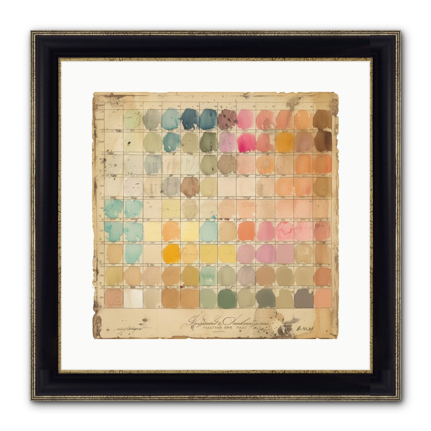 Quintessential Framed Print - Black & Gold 16x16