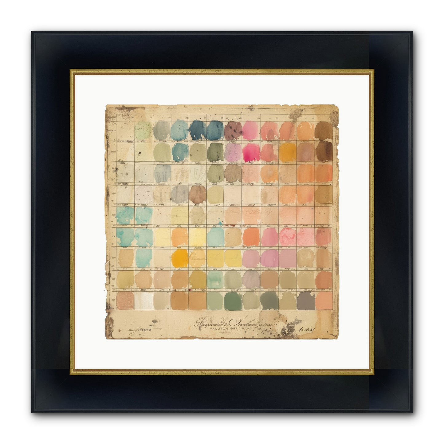 Quintessential Framed Print - Wide Black w/Gold 16x16