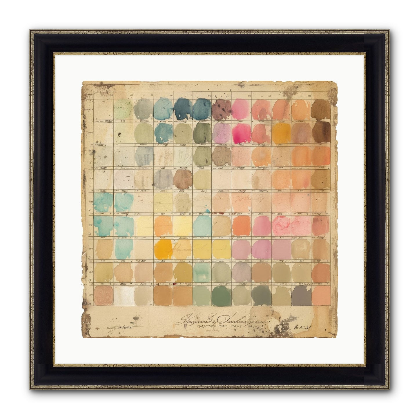 Quintessential Framed Print - Black & Gold 20x20